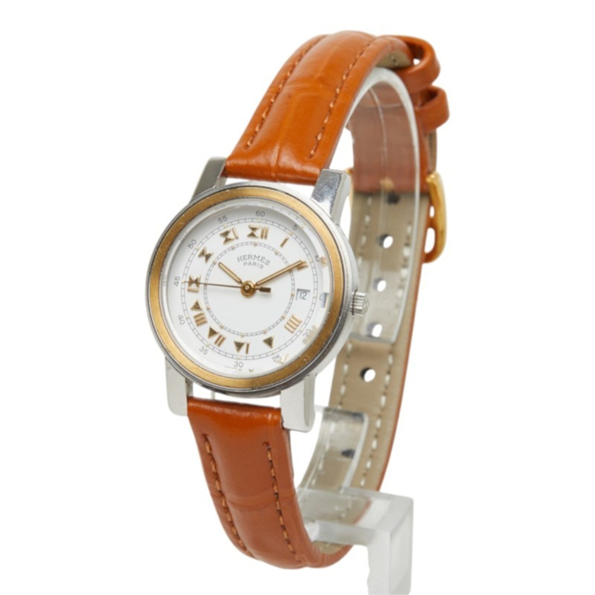 Montre Hermes Carrick Blanc avec cadran de 26 mm