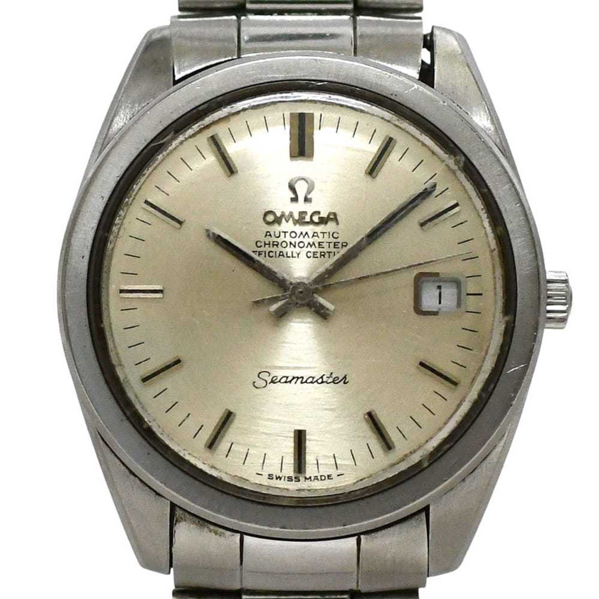 Omega Seamaster Chronometer F-25200 Gold Silver Watch 168.022/166.28 Stainless Steel Automatic Movement OMEGA Caliber 564 Men's Analog Overhauled