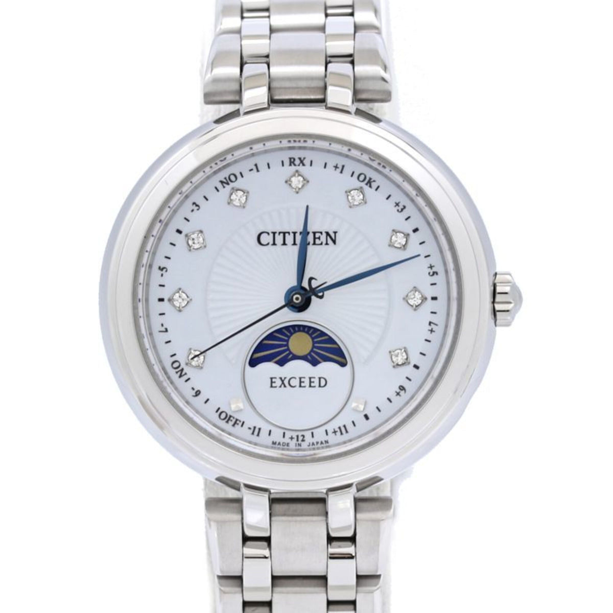 Citizen Exceed Diamond EE1020-77D H296-0064W01 Weiß Gehäuse Zifferblatt 28 mm Uhr