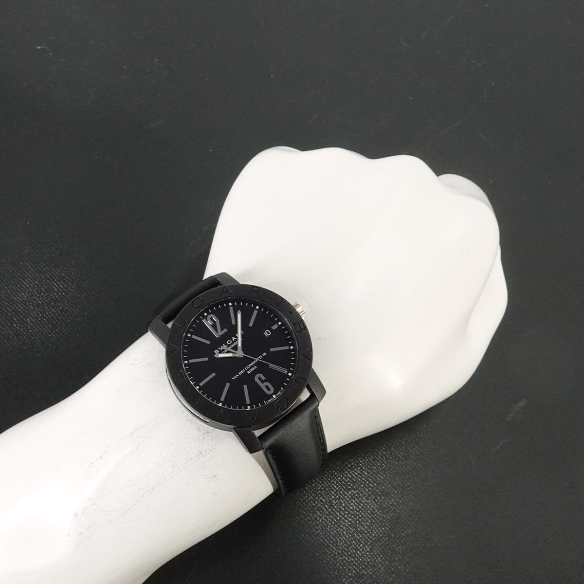 Bvlgari Carbon Gold BB40CL met zwarte wijzerplaat 40mm Horloge