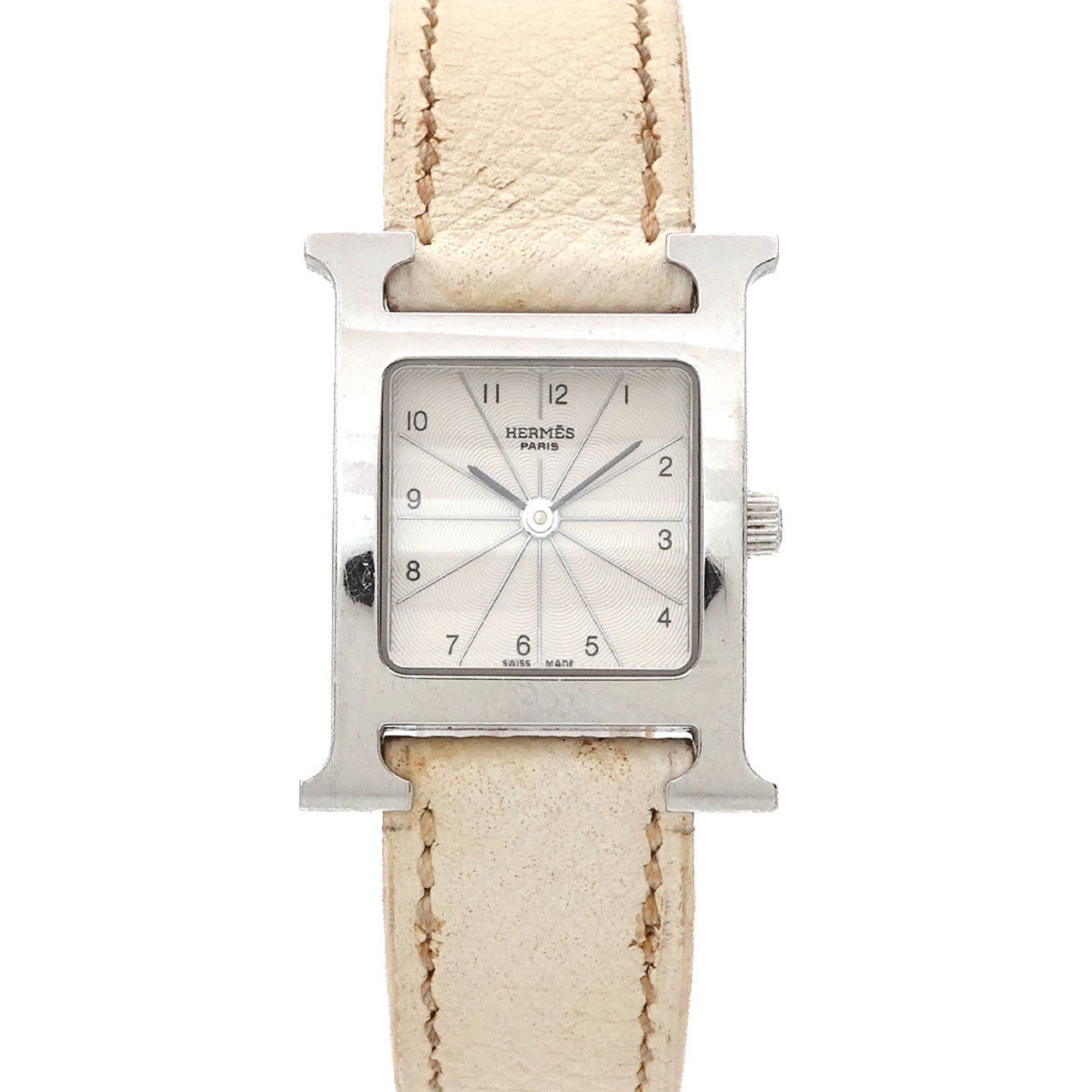 Hermès H Watch HH1 210 Women's Silver and White Quartz