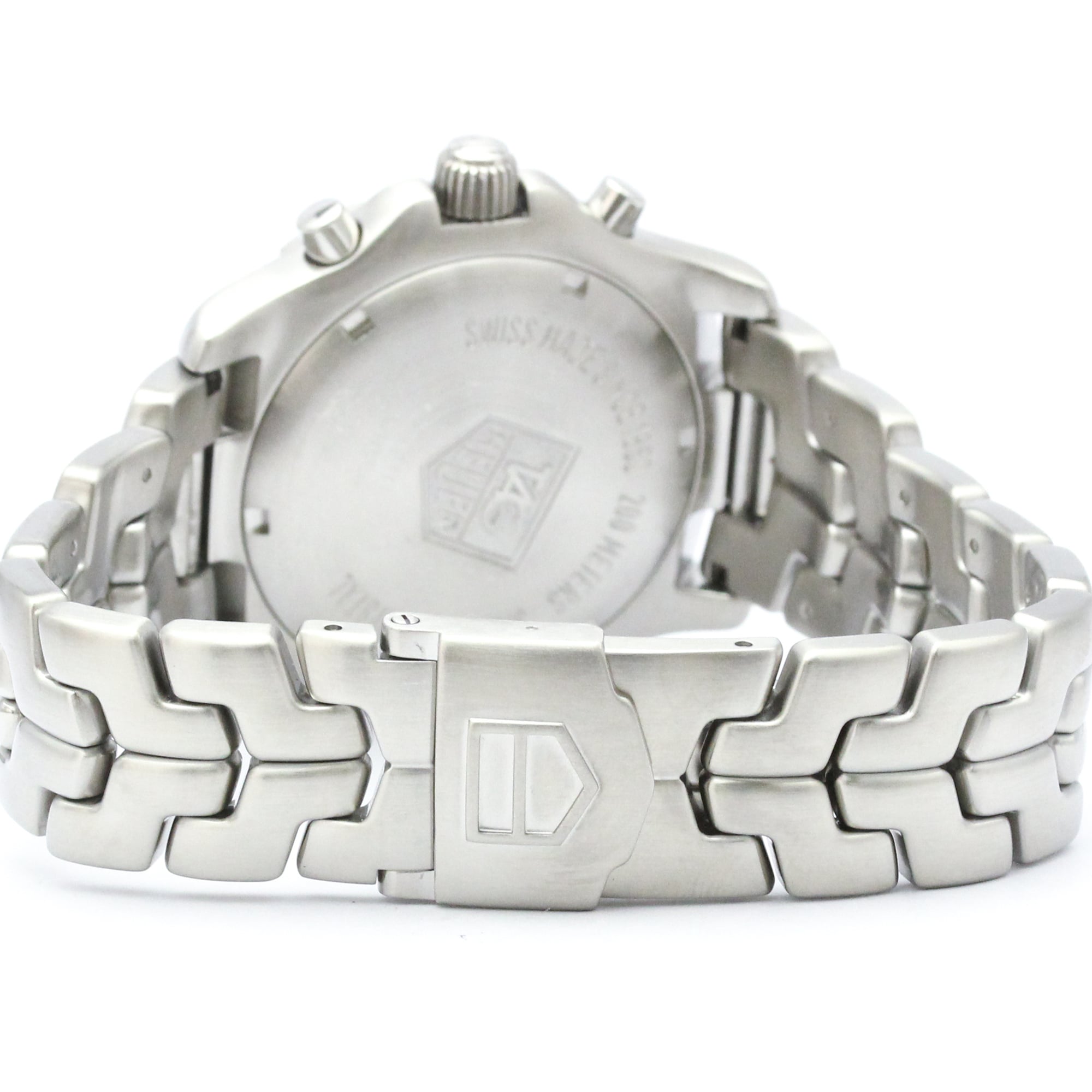 TAG HEUER Link Chronograph Jason Bourne Steel Watch CT1111 Polished
