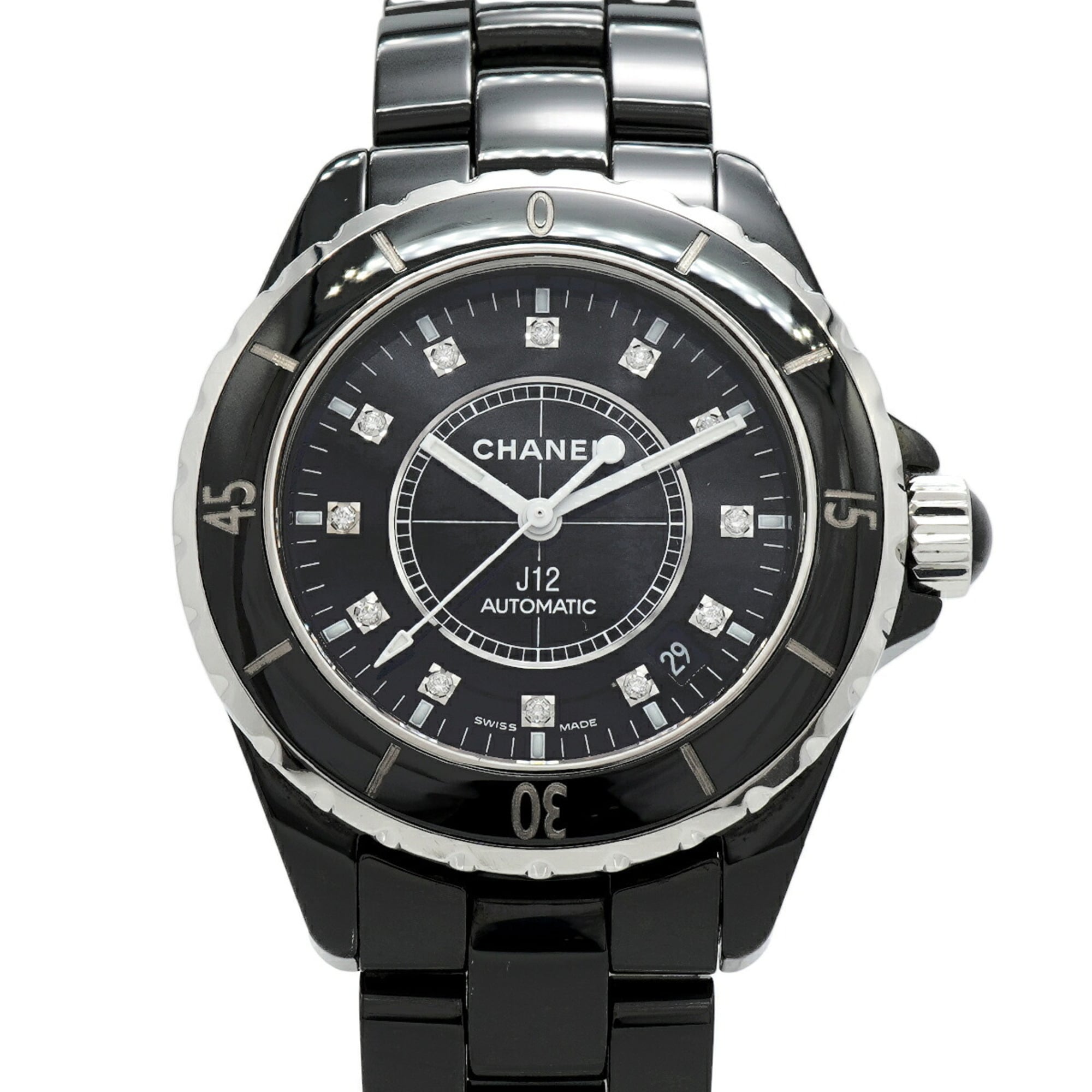 Chanel J12 H1626 Black Dial 38mm Watch