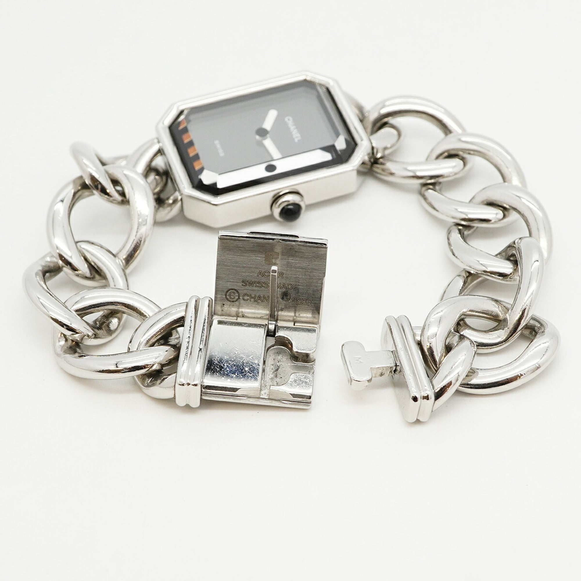 Chanel Première M Chain H0452 Black Dial Wo