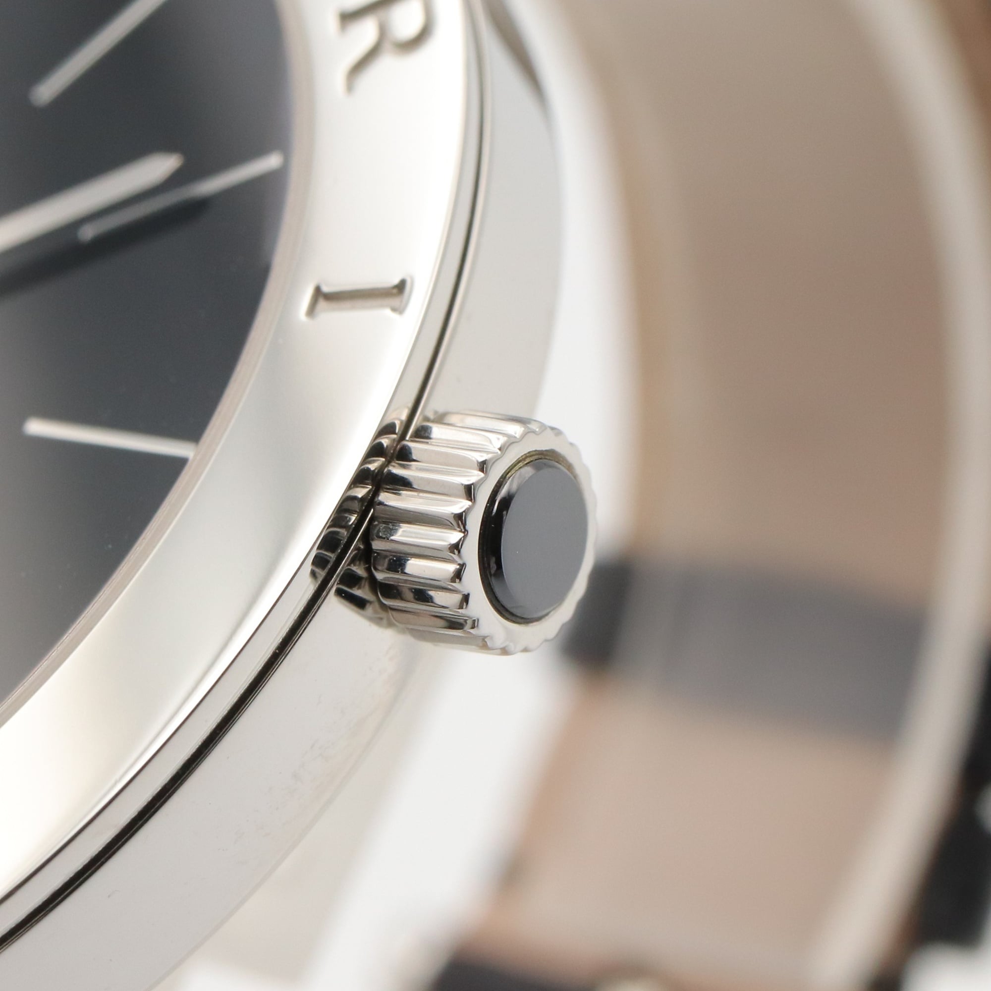 Montre Bulgari BVLGARI Roma Finissimo pour homme, acier inoxydable et cuir Noir référence BB41SXTRO