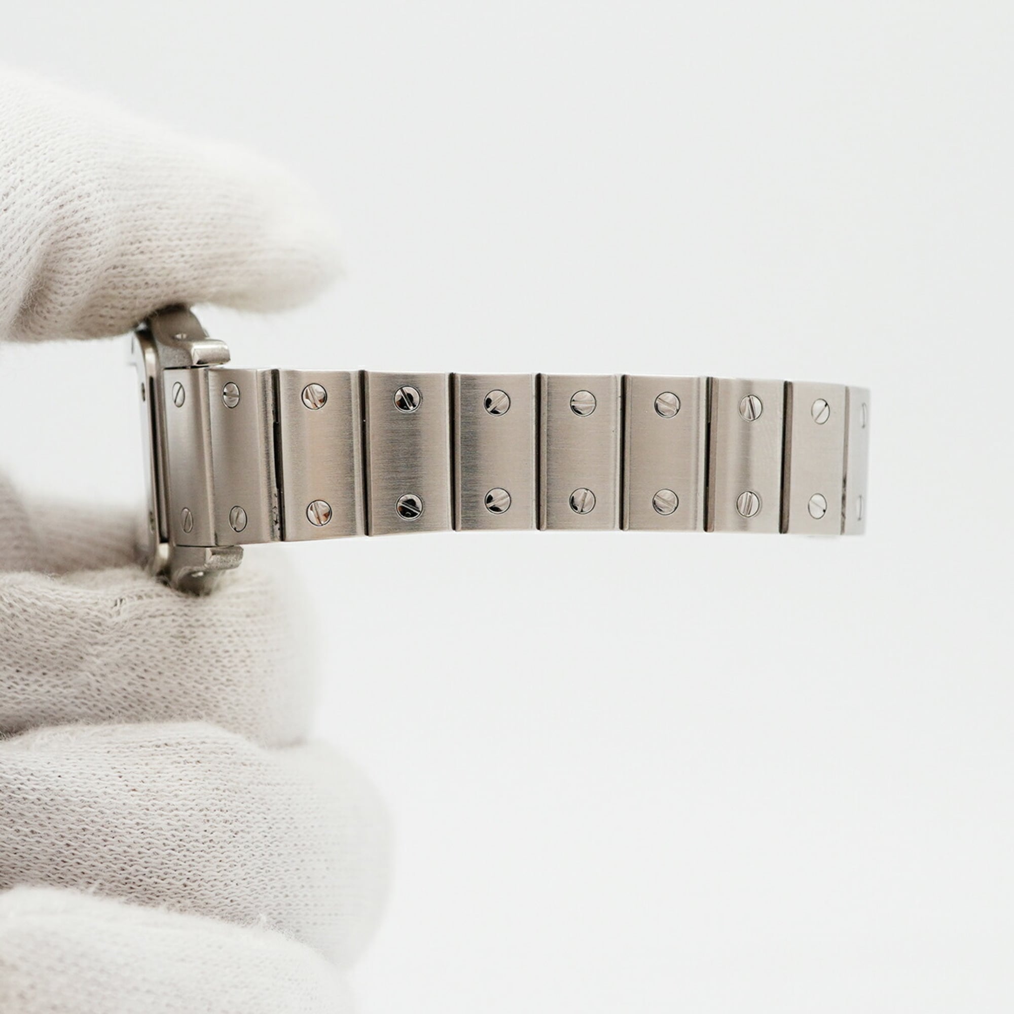 Cartier Santos Galbee SM W20056D6 Damenuhr mit Weiß Zifferblatt
