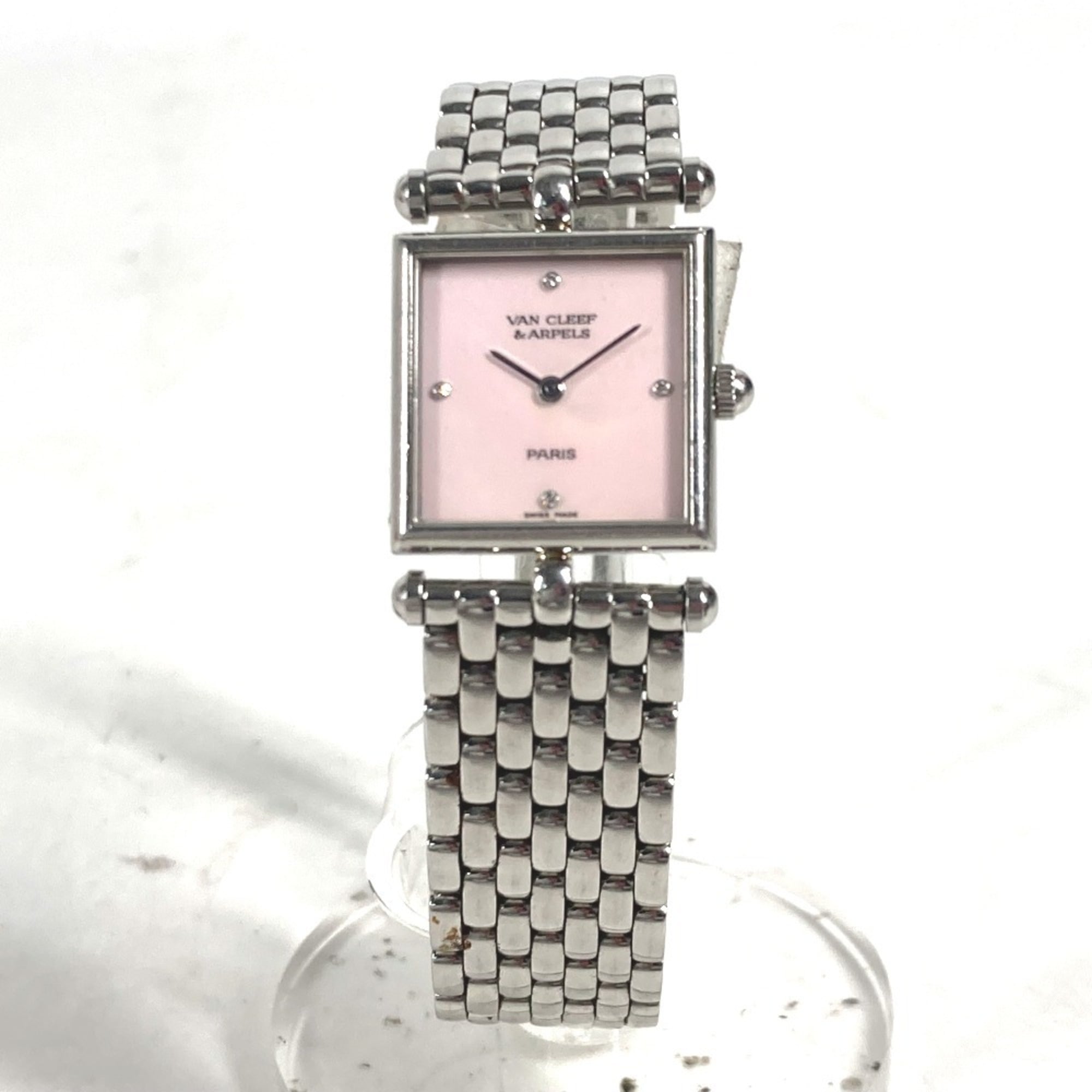 Van Cleef & Arpels 522642 Pink Shell Classic Cale 4P Diamond Square La