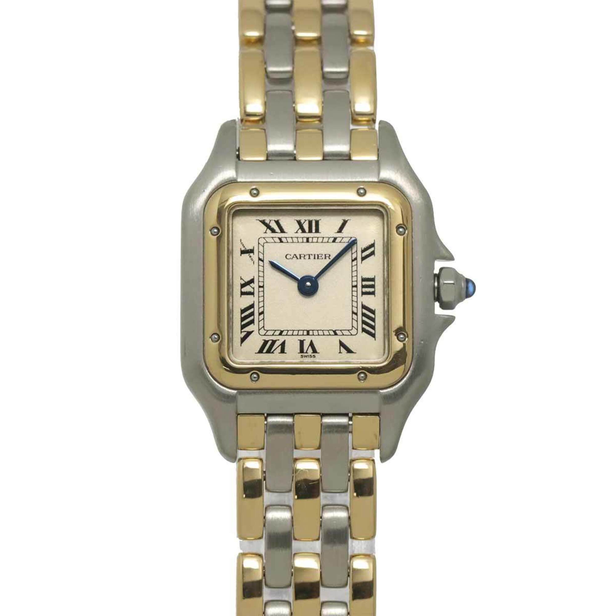 Cartier Panthère SM 3-Row 84083244 Two-Tone Ladies' Watch Ivory 18K Yellow Gold Quartz