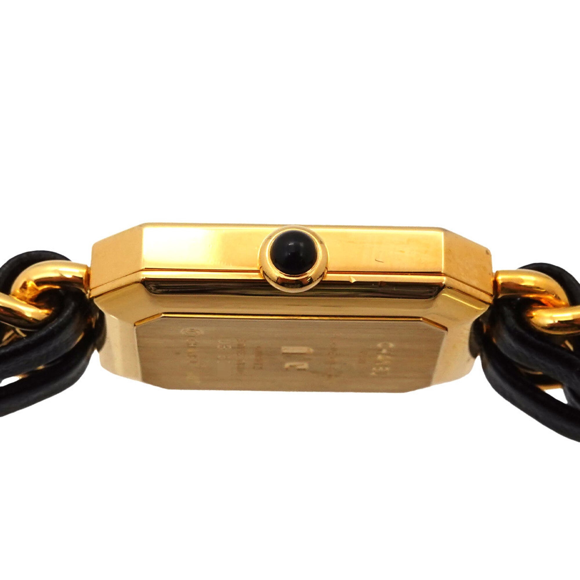 Chanel Premiere Large Size H0001 Women's Watch Black Gold Quartz