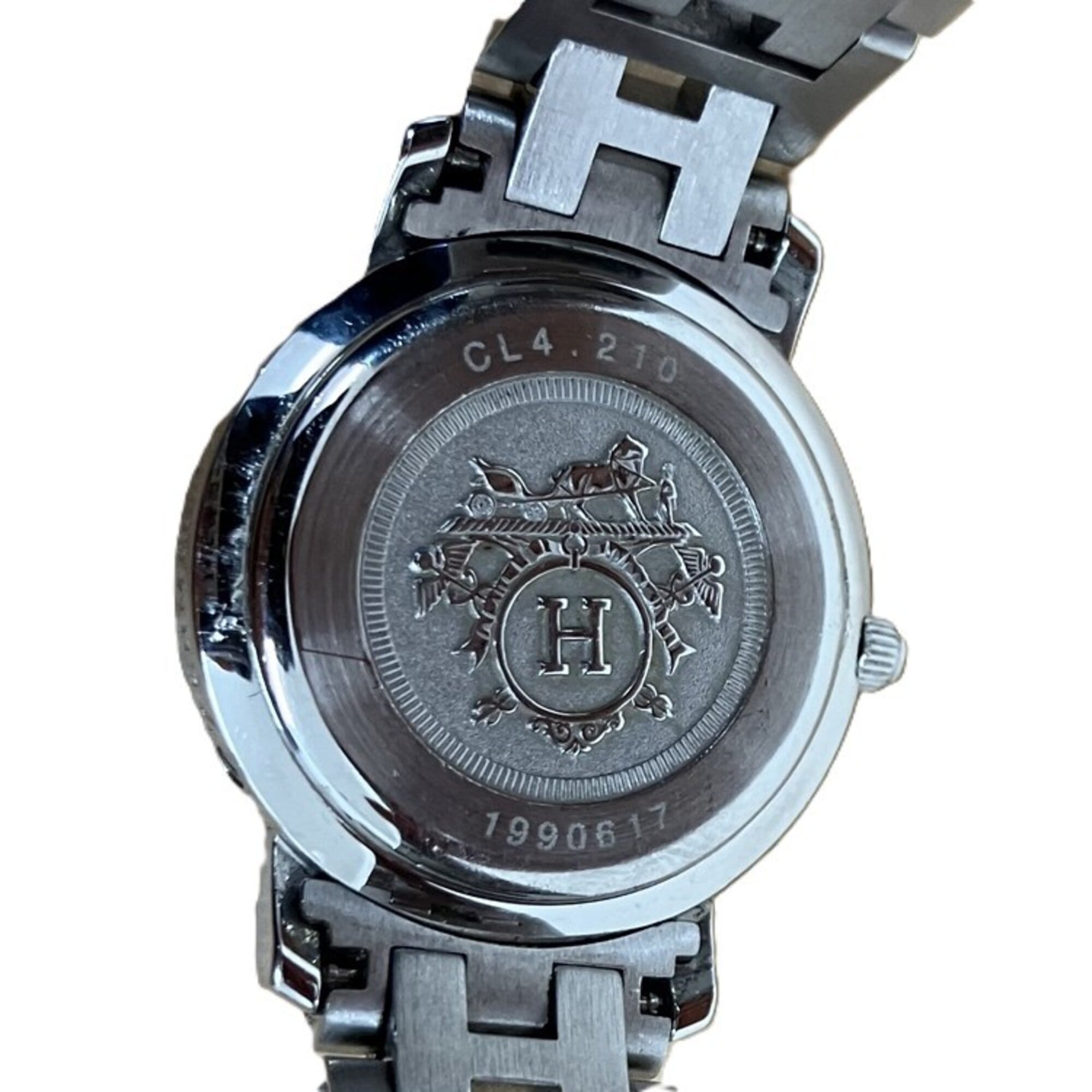 Hermes Clipper Nacre Pink parelmoeren horloge CL4.210