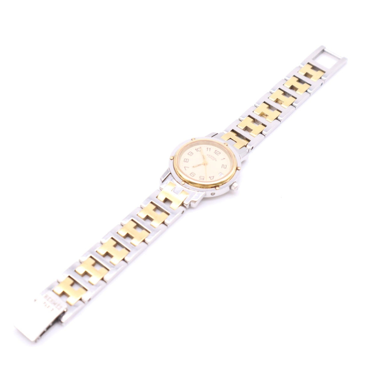Hermes Clipper CL3.240 Elfenbein Zifferblatt 22 mm Uhr