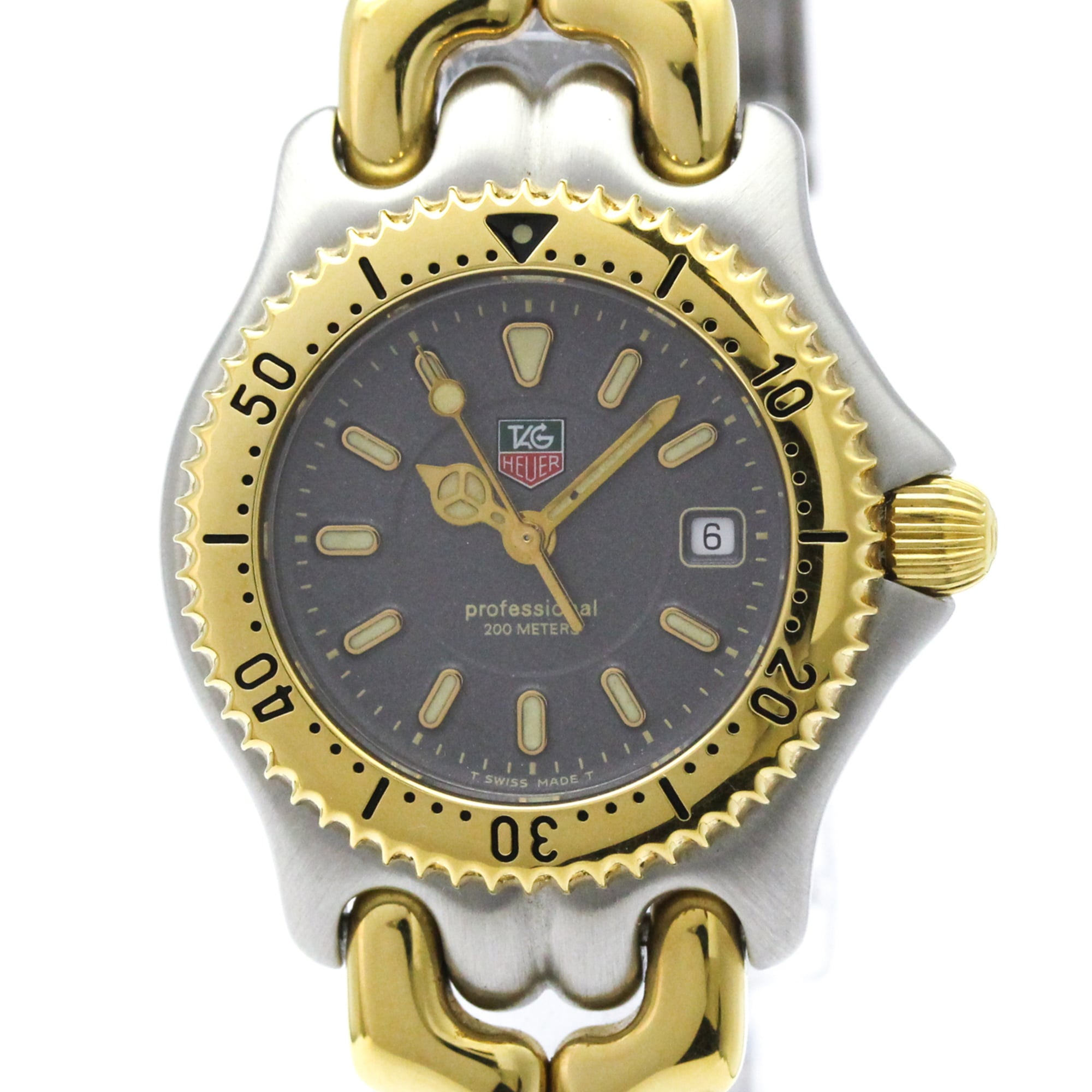 TAG HEUER Sel 200M Gold Plated Steel Ladies Watch WG1320 Polished