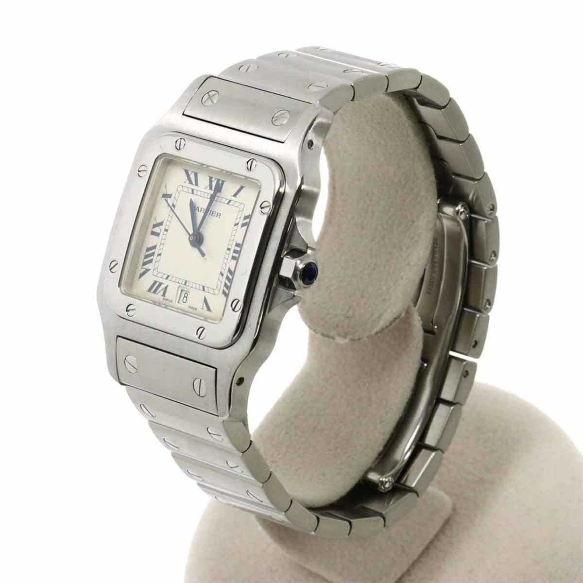 Cartier Santos Galbee LM W20018D6 horloge met ivoorkleurige wijzerplaat, 29 mm