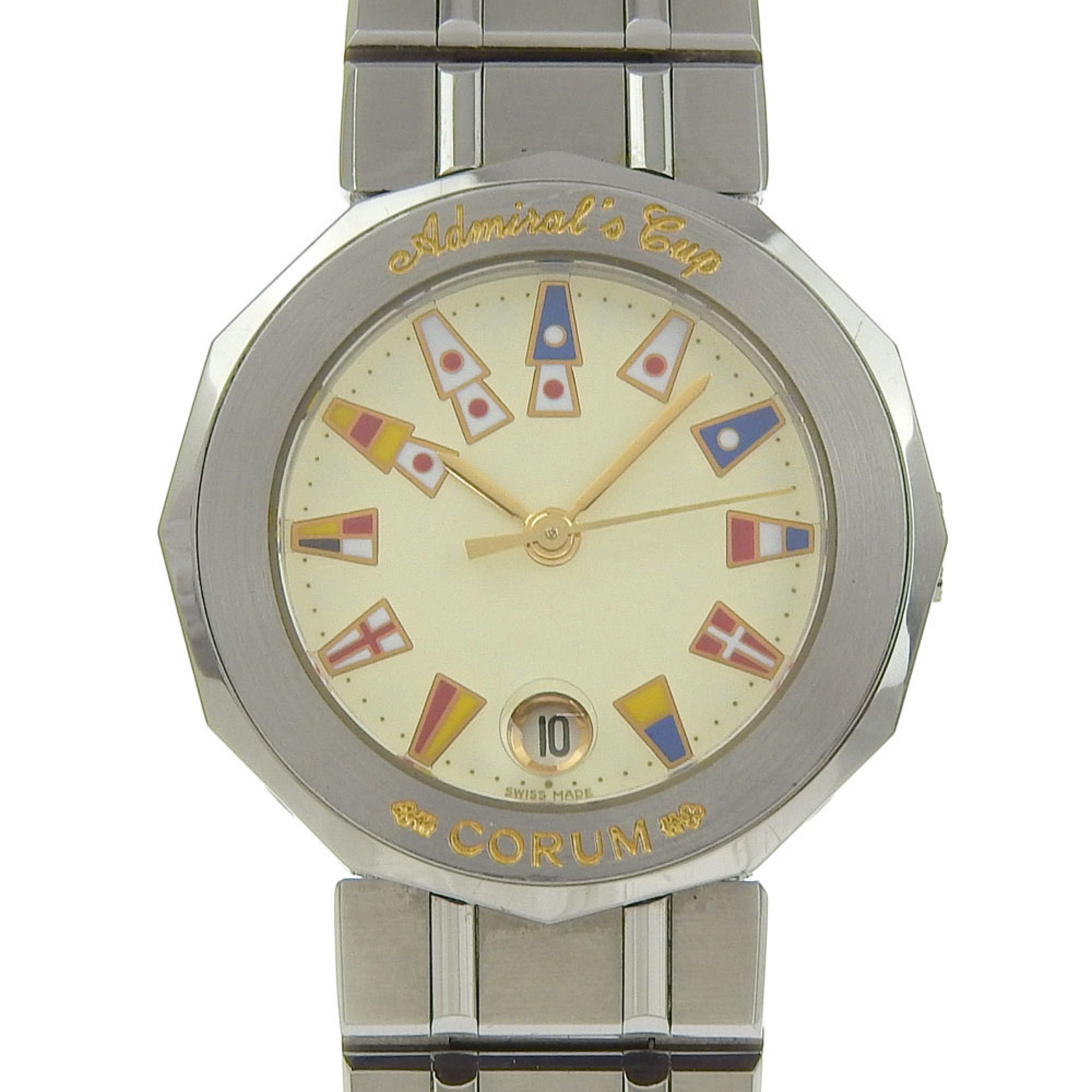 Corum Admiral's Cup Watch 39.610.20 V-50 Stainless Steel Quartz Analog