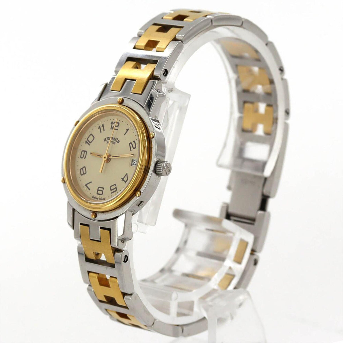 Hermes Clipper Elfenbein Zifferblatt 24 mm Uhr