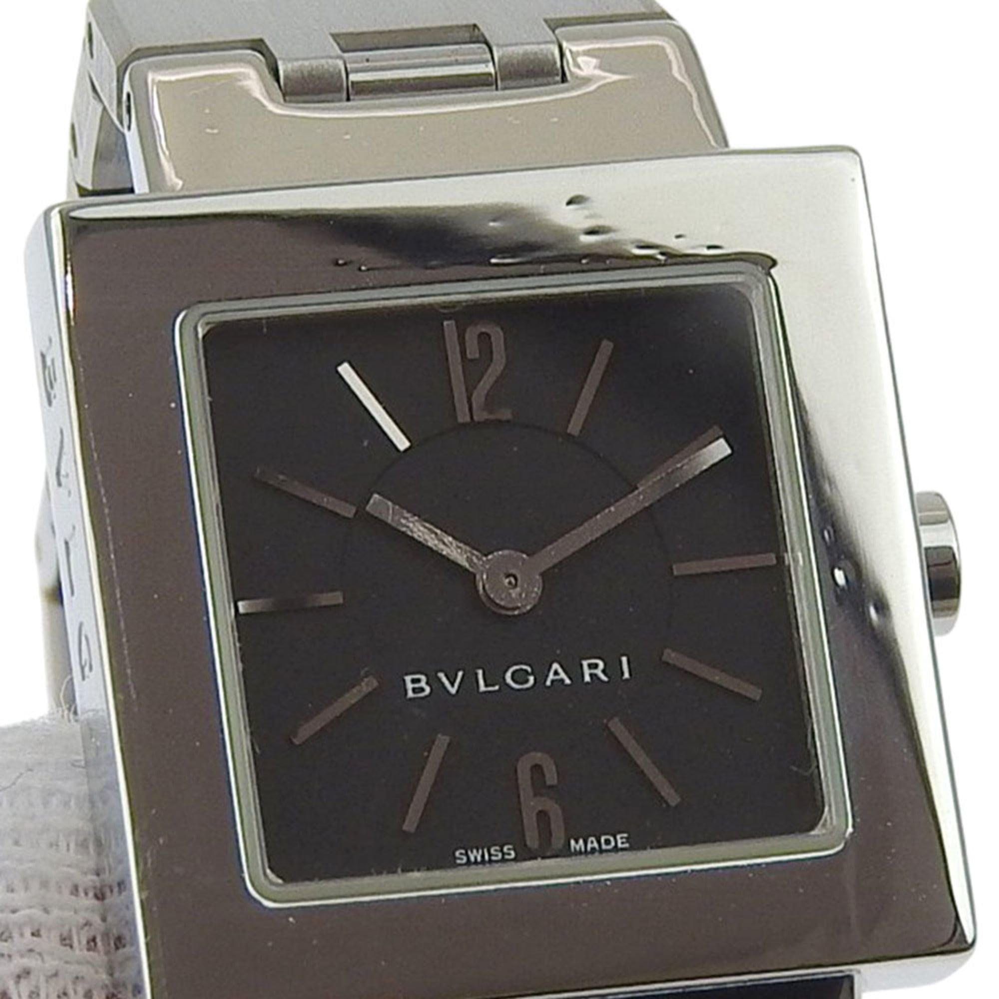Bulgari BVLGARI Quadlard-horloge SQ22SS, roestvrij staal, zwart, quartz, analoge wijzerplaat, damesmodel