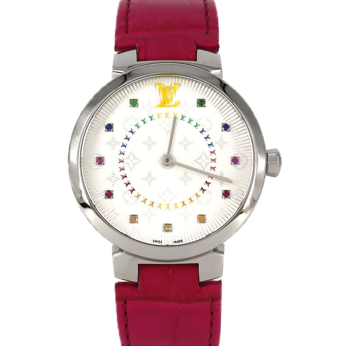 Louis Vuitton Tambour Slim 11P QA159 Stainless Steel Quartz  display picture 3