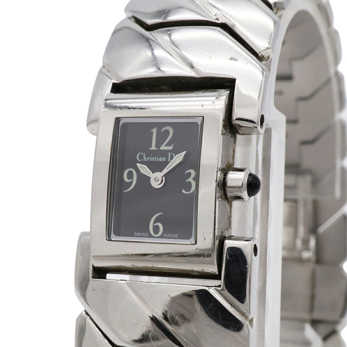 Christian Dior Art Deco D72-100 Schwarz Zifferblatt 14 mm Uhr