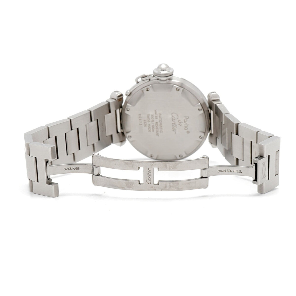 Cartier Pasha C W31023M7 horloge met zilveren wijzerplaat, 35 mm