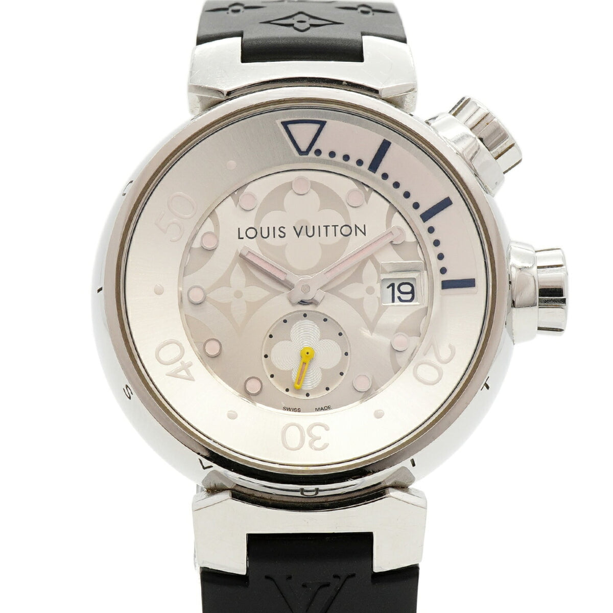 Louis Vuitton Tambour Diving Q131M Silver Dial 34mm Watch