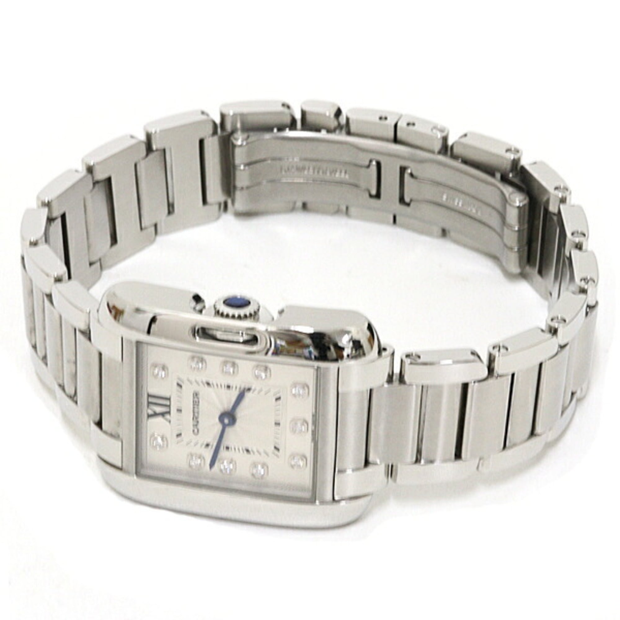 Cartier Tank Anglaise W4TA0003 Silver Dial 22mm Watch