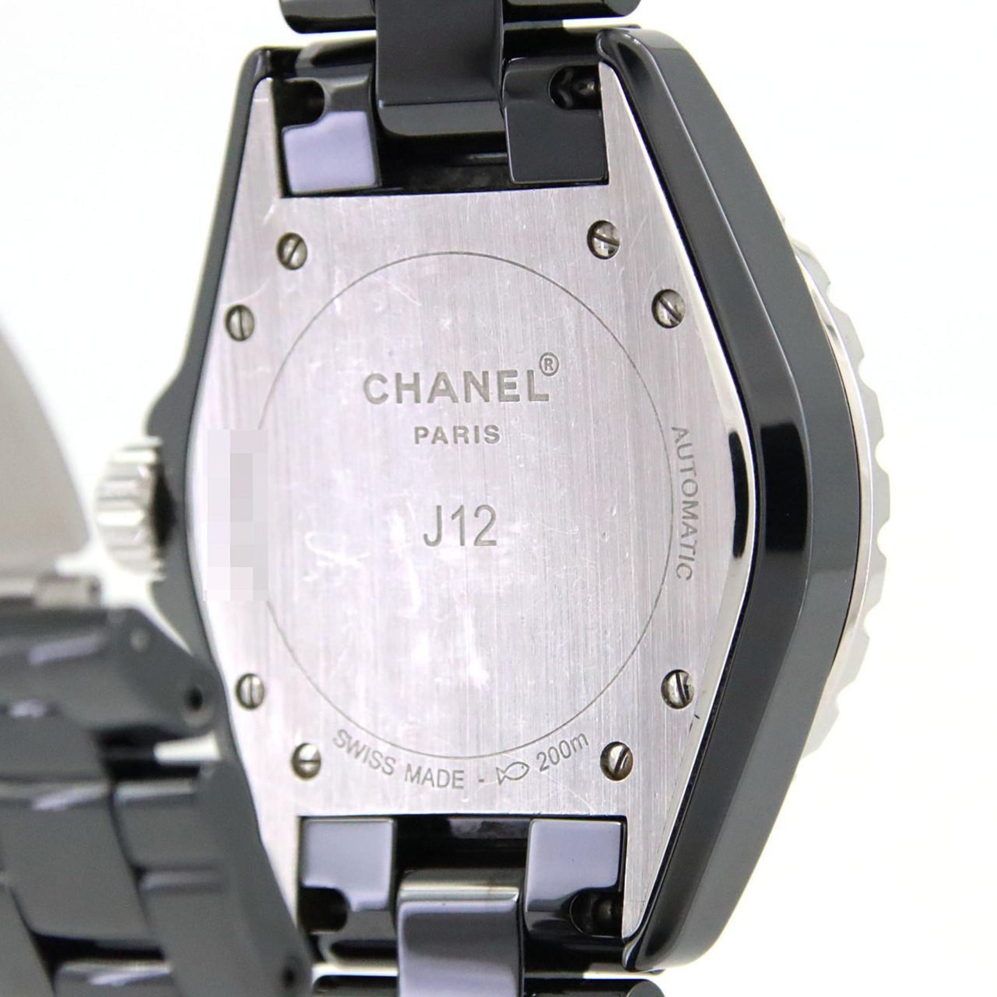 Chanel J12 38 mm keramiek 12P Center Pave H1757 automatisch horloge