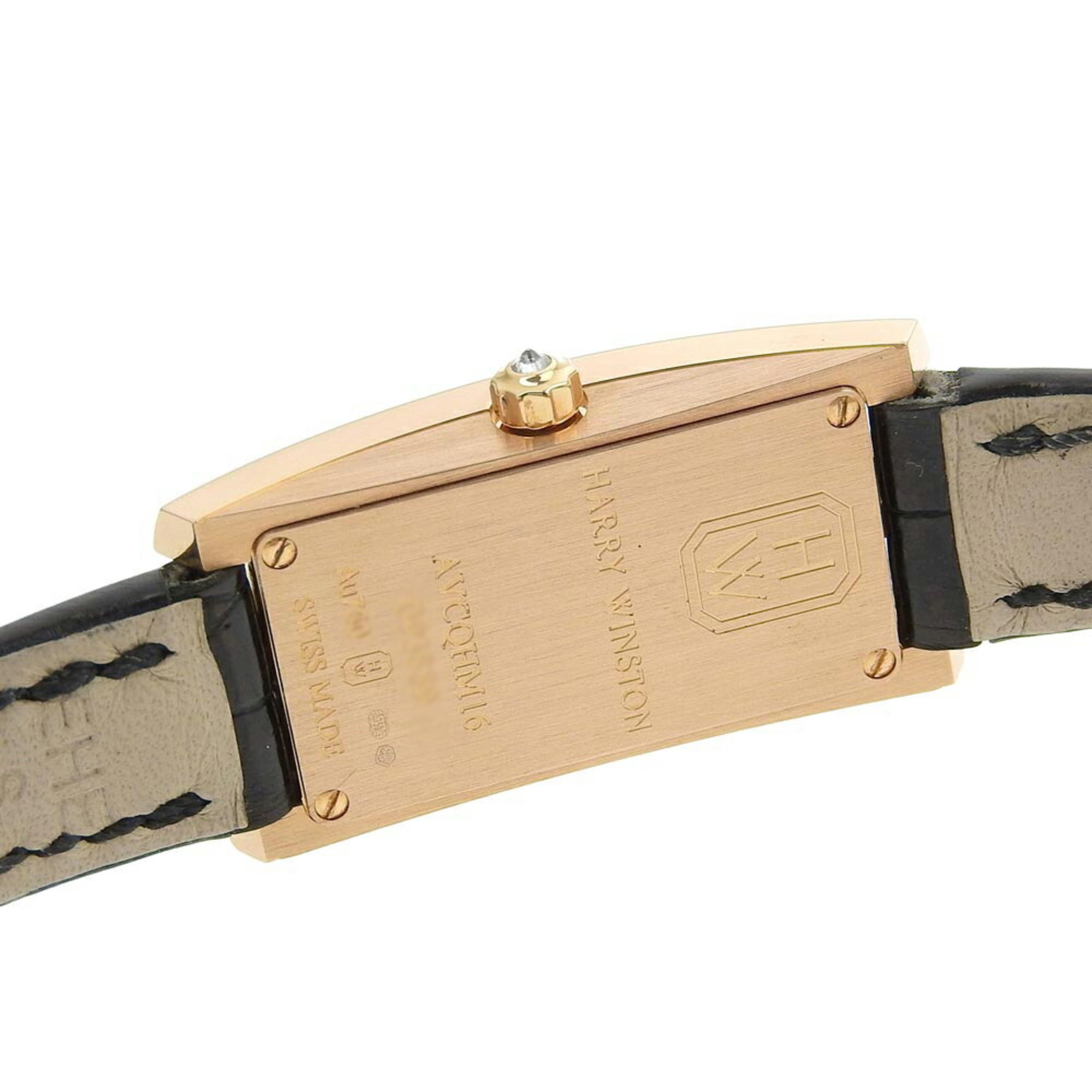 Harry Winston HARRY WINSTON Avenue C AVCQHM16 Silber Zifferblatt, Zifferblatt und Lünette mit DiamantenQuarz