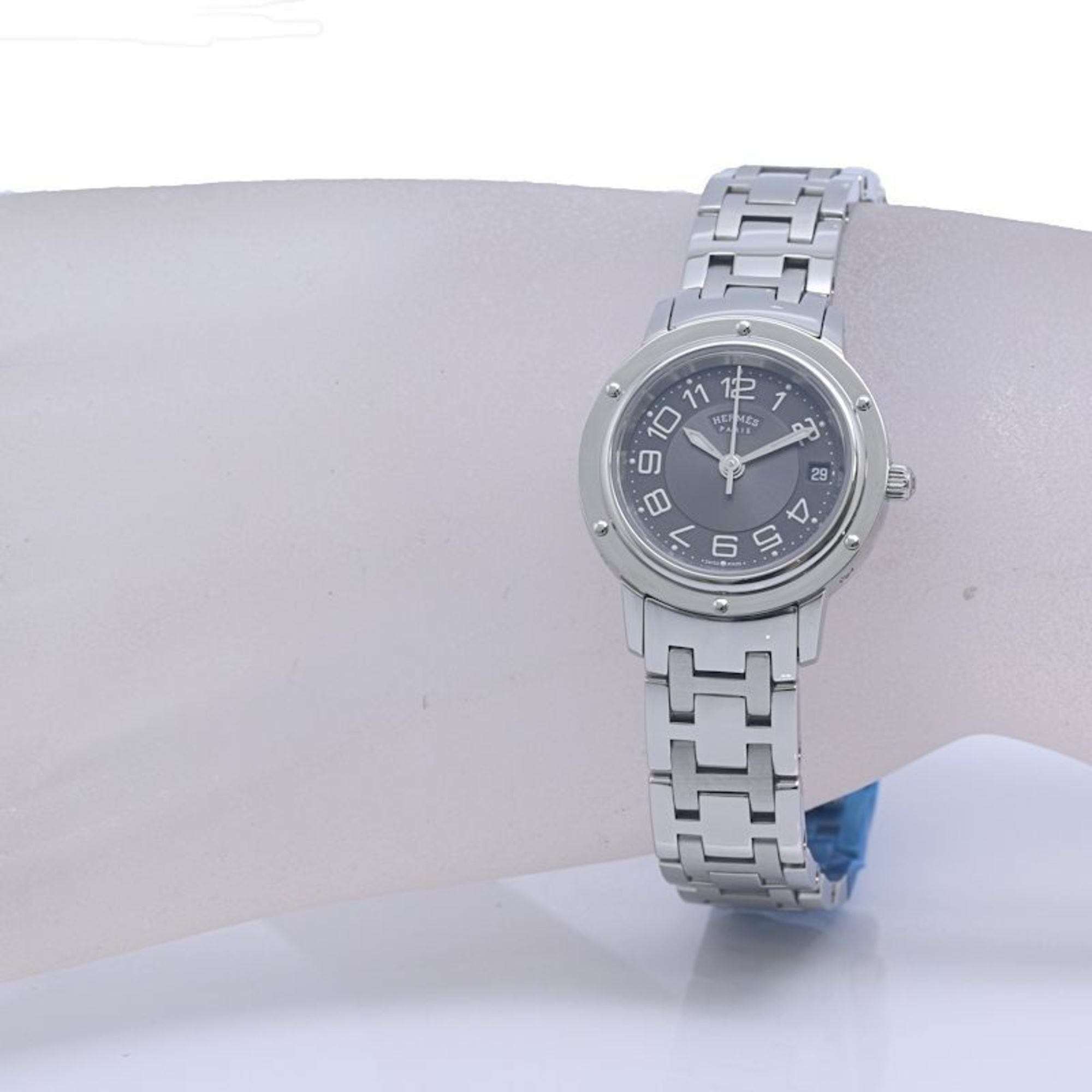 HERMES Clipper Classic CP1.210.230 4969 Women's Watch, Stainless Steel, 130489