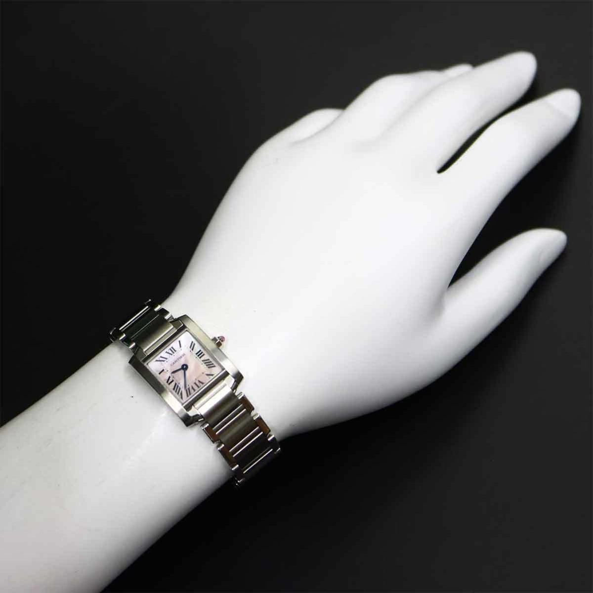 Cartier Tank Française SM W51028Q3 Pink shell Dial 20mm Watch