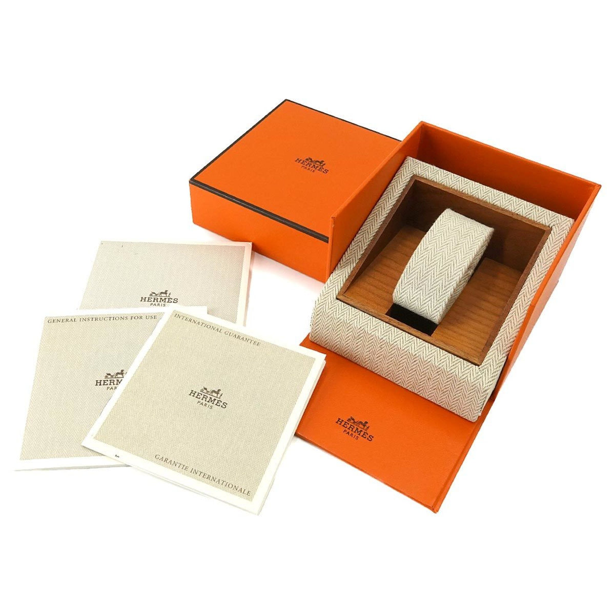 Hermes CL4 220 horloge met ivoorkleurige wijzerplaat, 24 mm