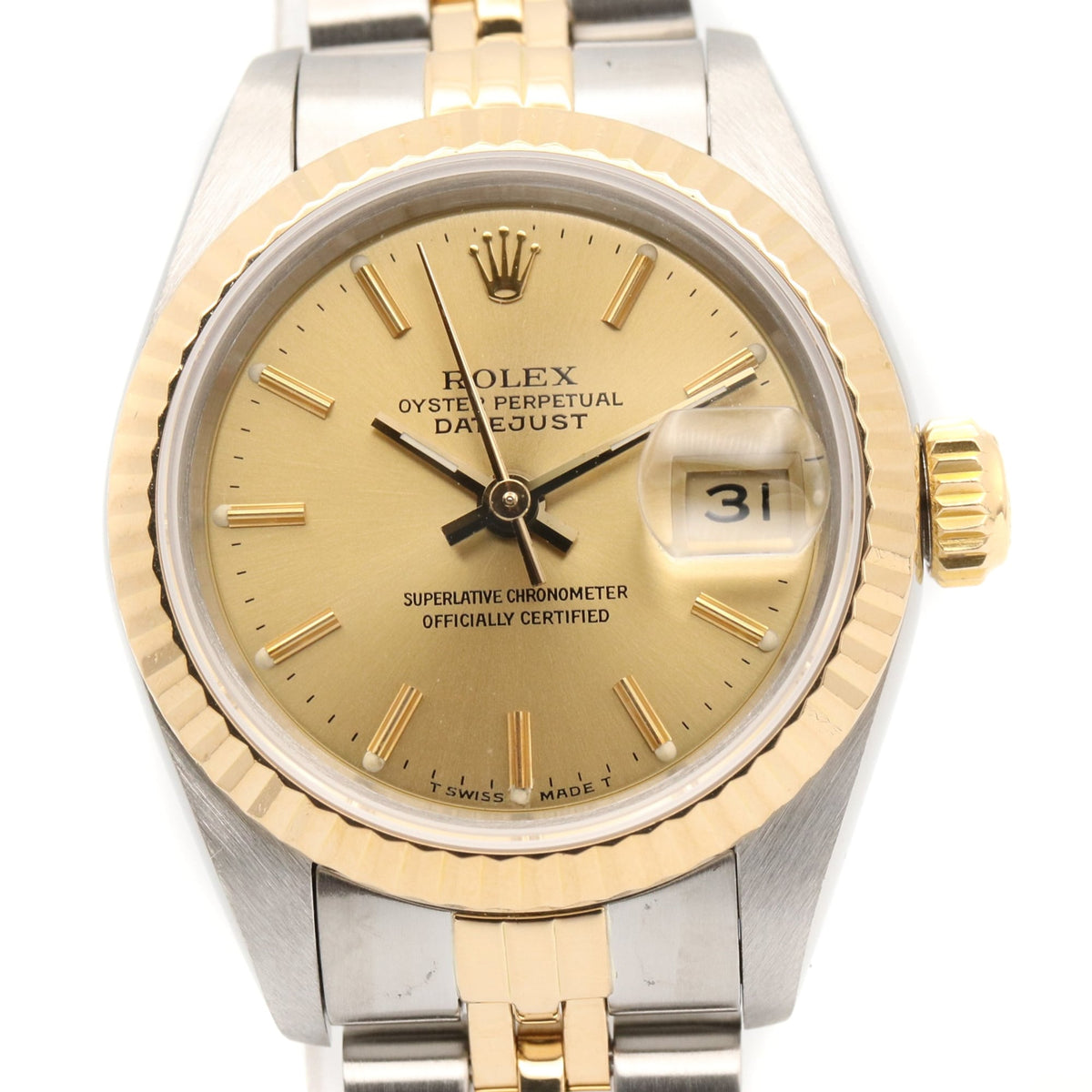 Rolex Datejust 98 Series 69173 Champagne, Gold Dial 26mm Watch