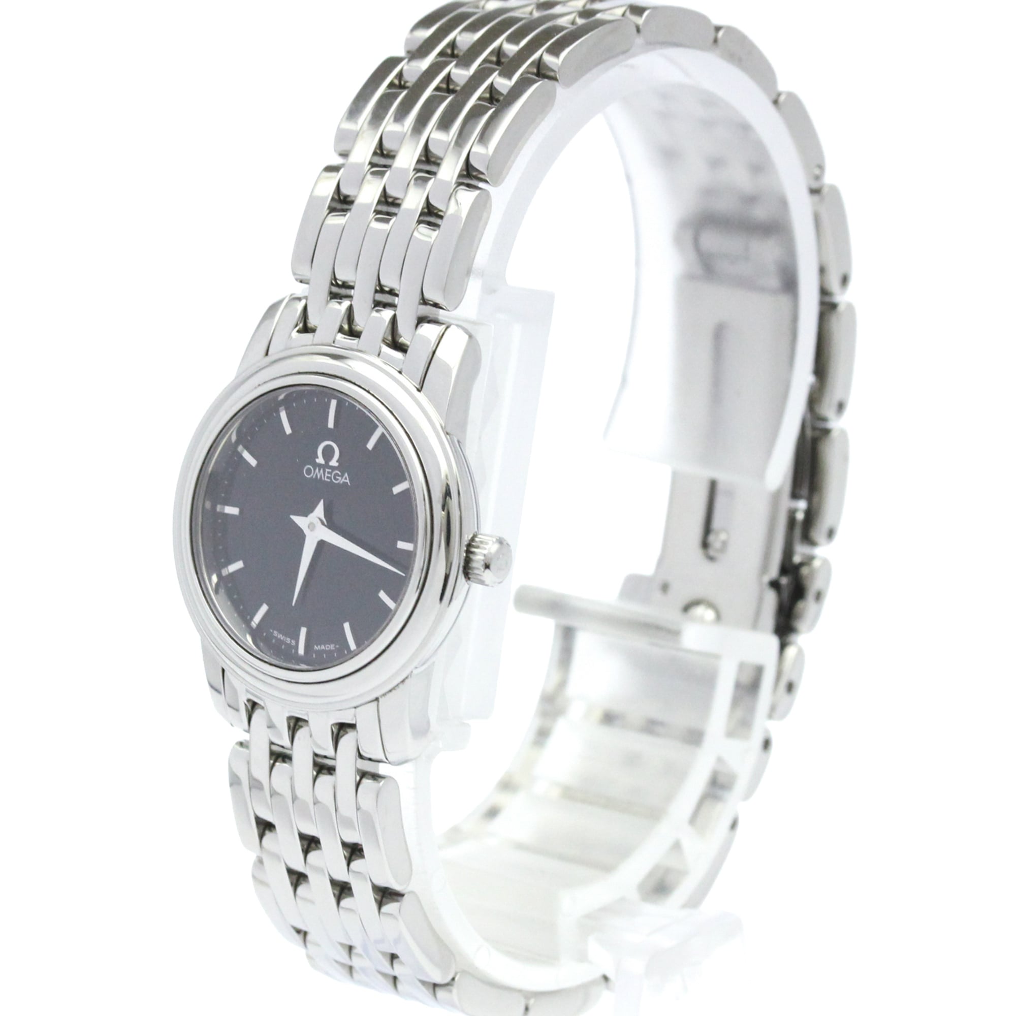 Omega De Ville 4570.51 Schwarz Zifferblatt 22 mm Uhr