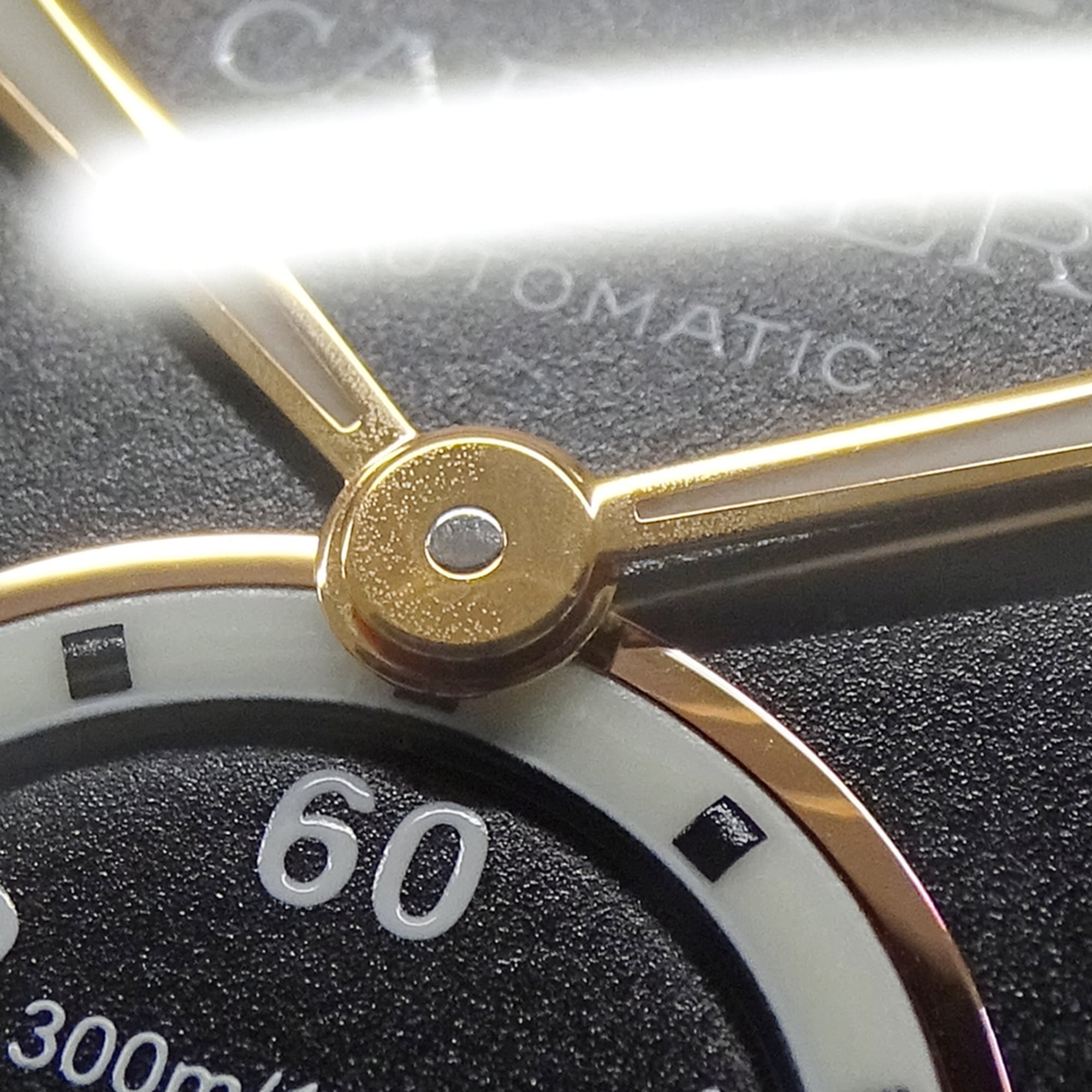 Cartier Calibre Diver herenhorloge, koolstofvezel, datum, automatisch, AT W2CA0004, rubber, PG, roségoud, zwart