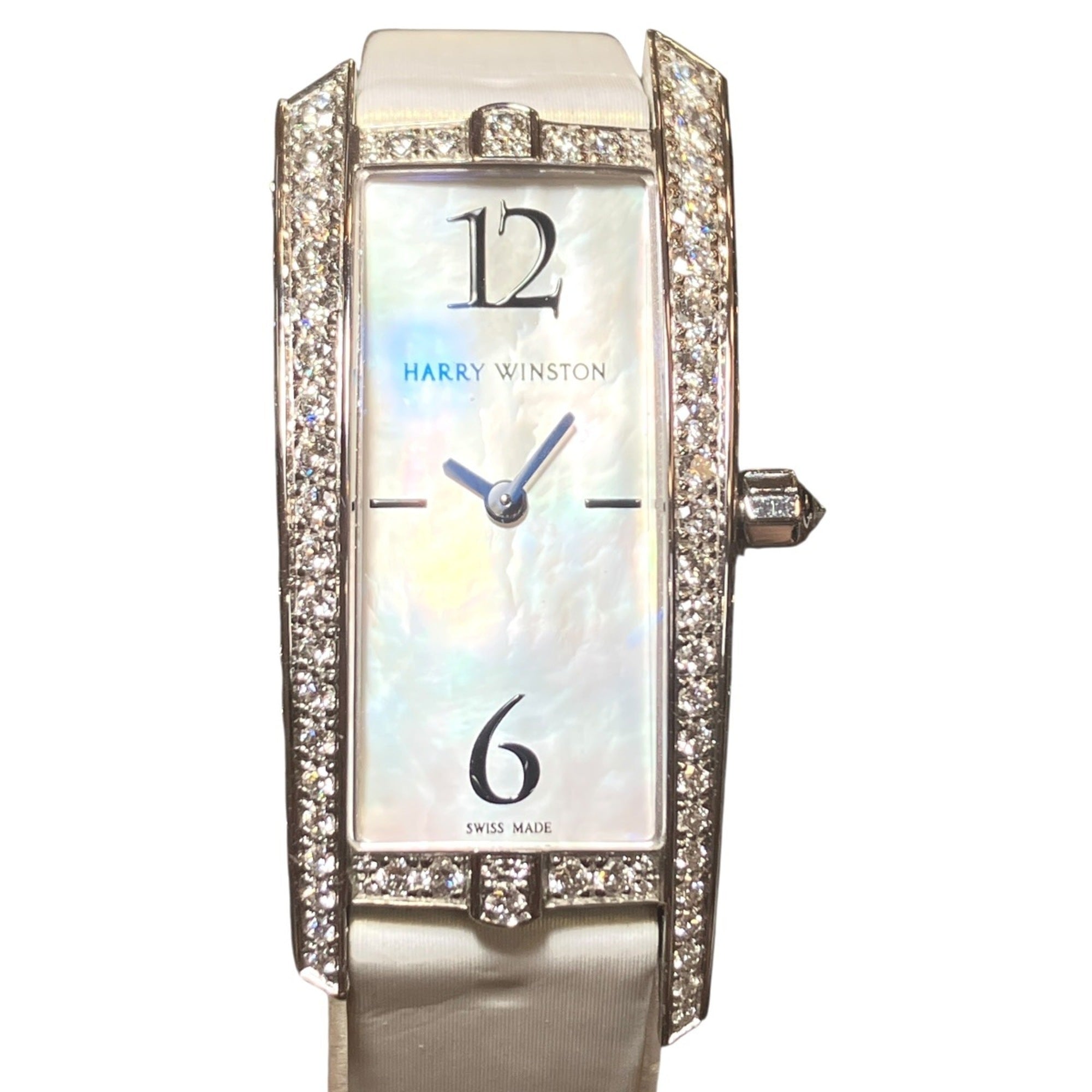 Montre Harry Winston Avenue Traffic 340LQW Blanc avec cadran de 19 mm