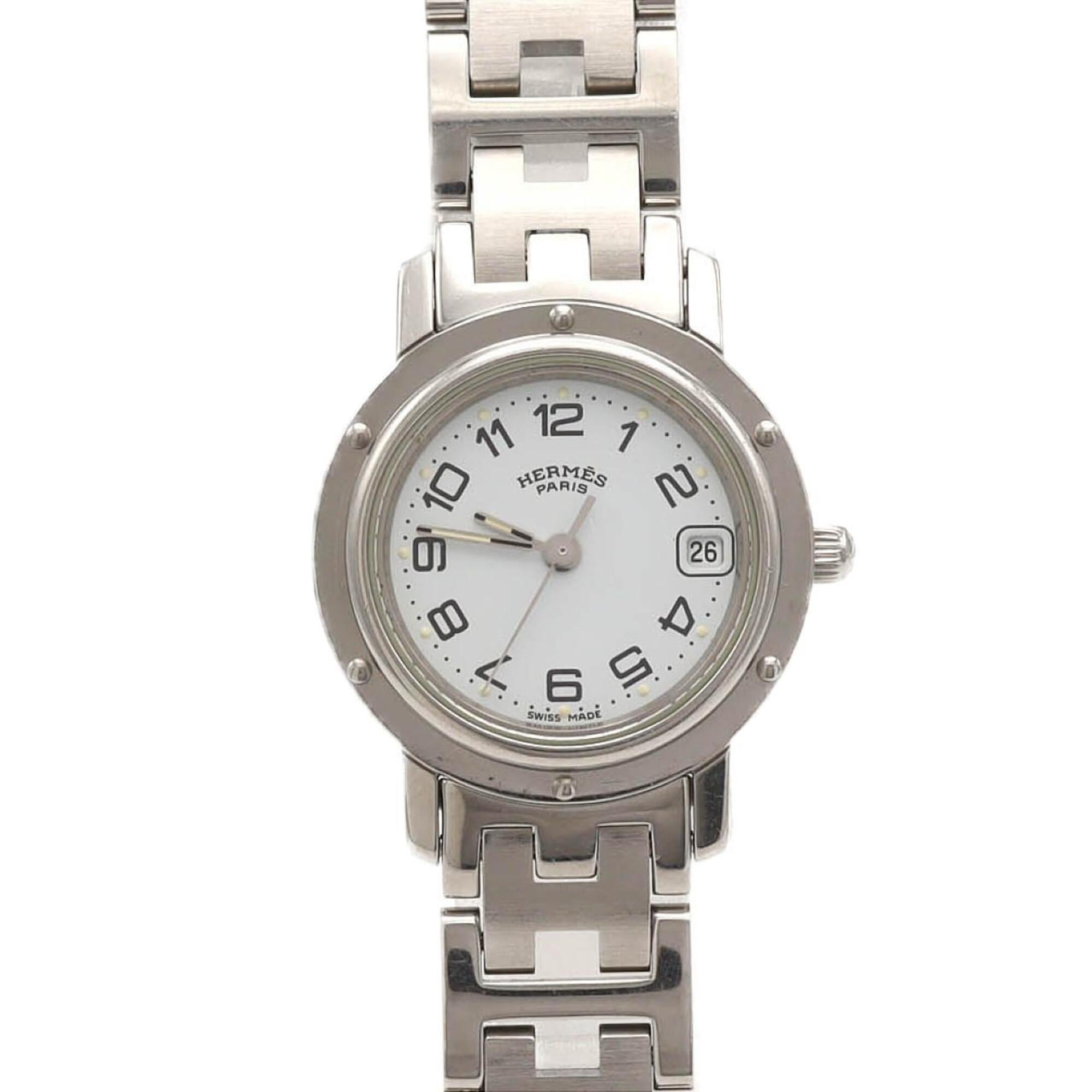 Hermes Clipper CL4.210 horloge met witte wijzerplaat, 24 mm