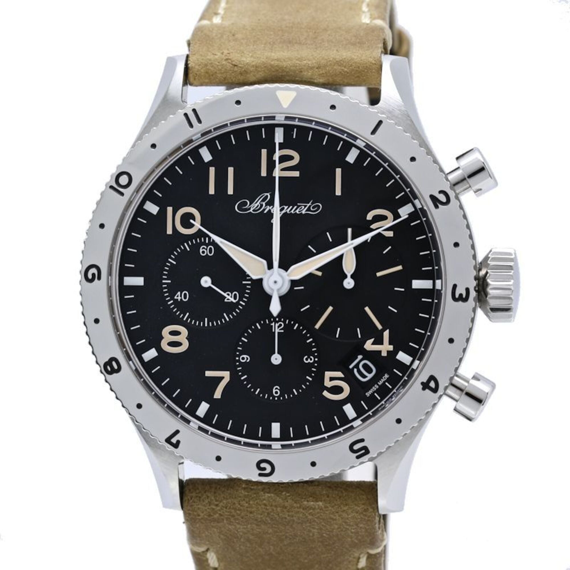 Breguet Type XX Chronograph 2067ST/92/3WU Black Dial 42mm Watch