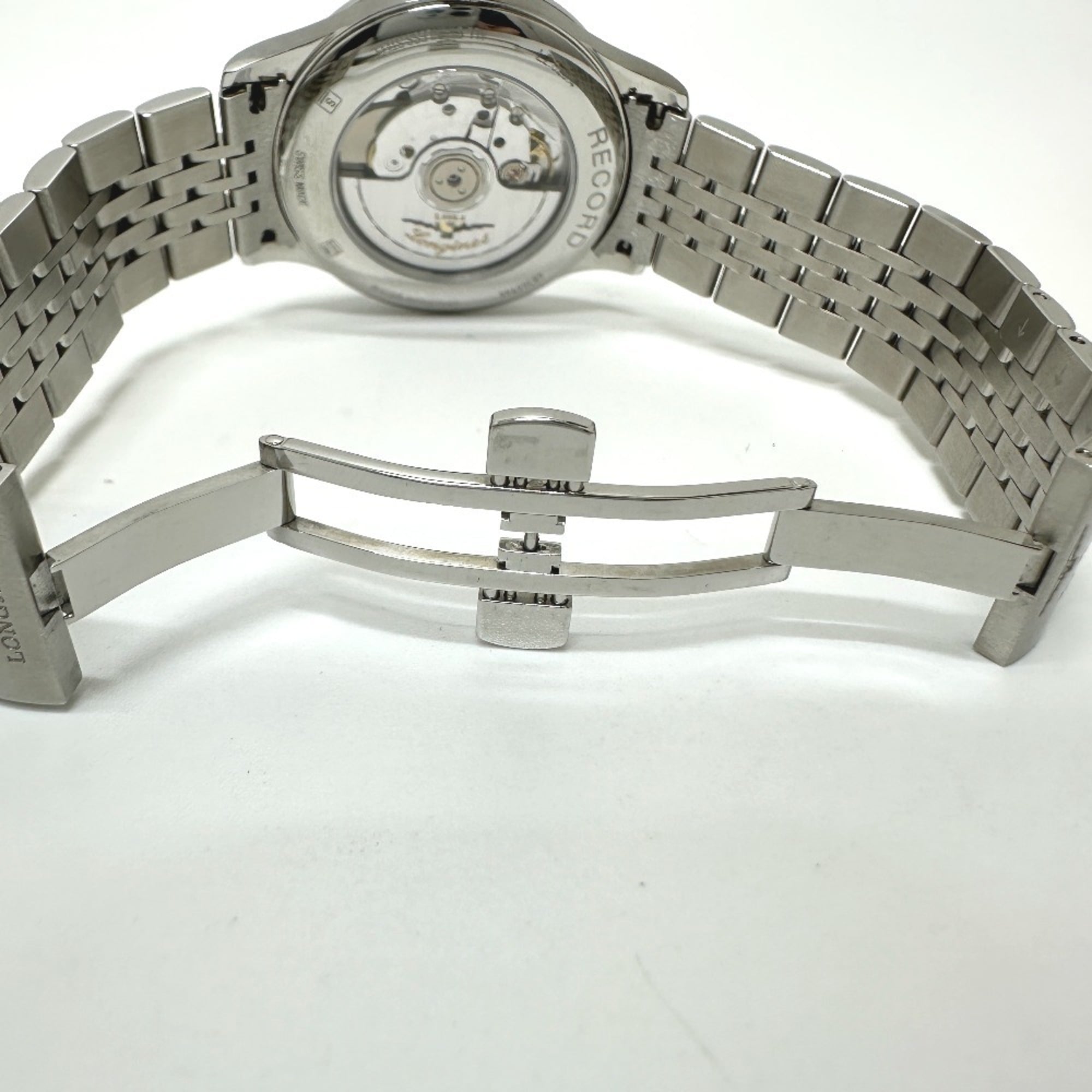 Longines Record L2.820.4.11.6 White Dial 40mm Watch