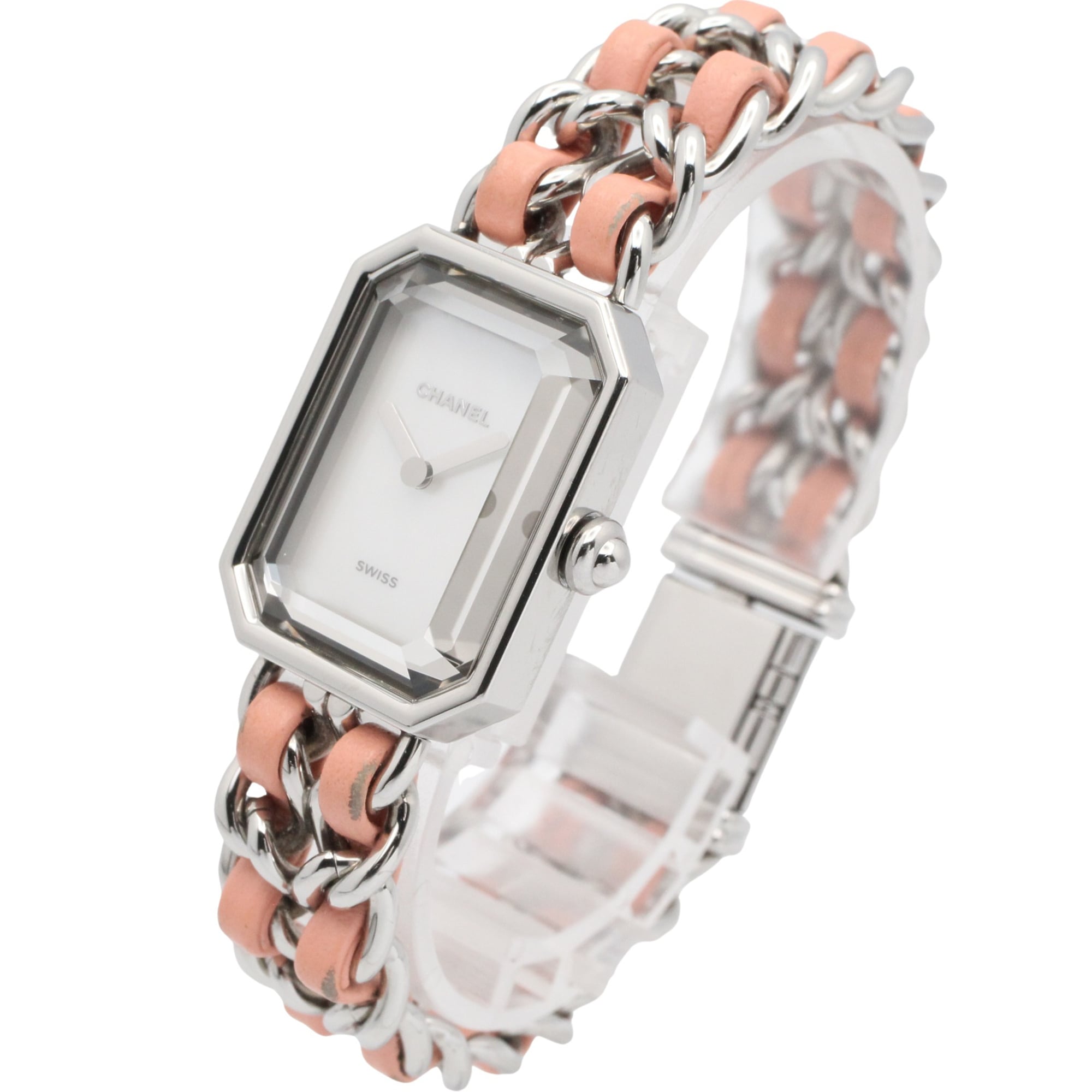 Chanel Première Rock Limited Edition (1200 pieces worldwide) Stainless Steel Leather Strap Wo White with Shell H6359