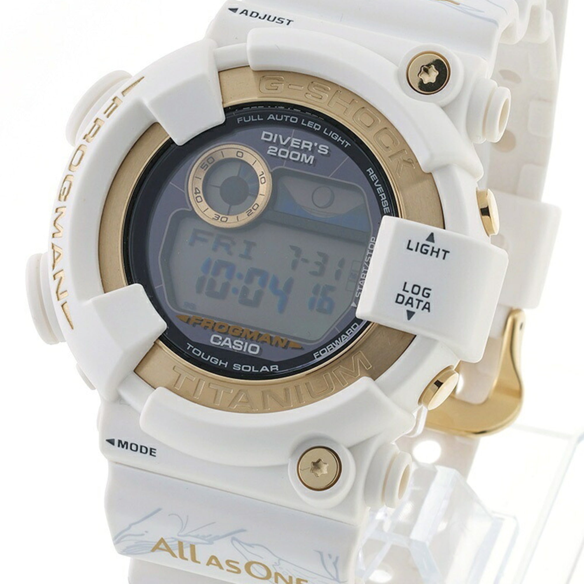Casio G-SHOCK MASTER-OF-G Frogman ICERC Japan Kooperationsmodell GW-8201K-7JR Schwarz, goldenes Zifferblatt, 50 mm Uhr