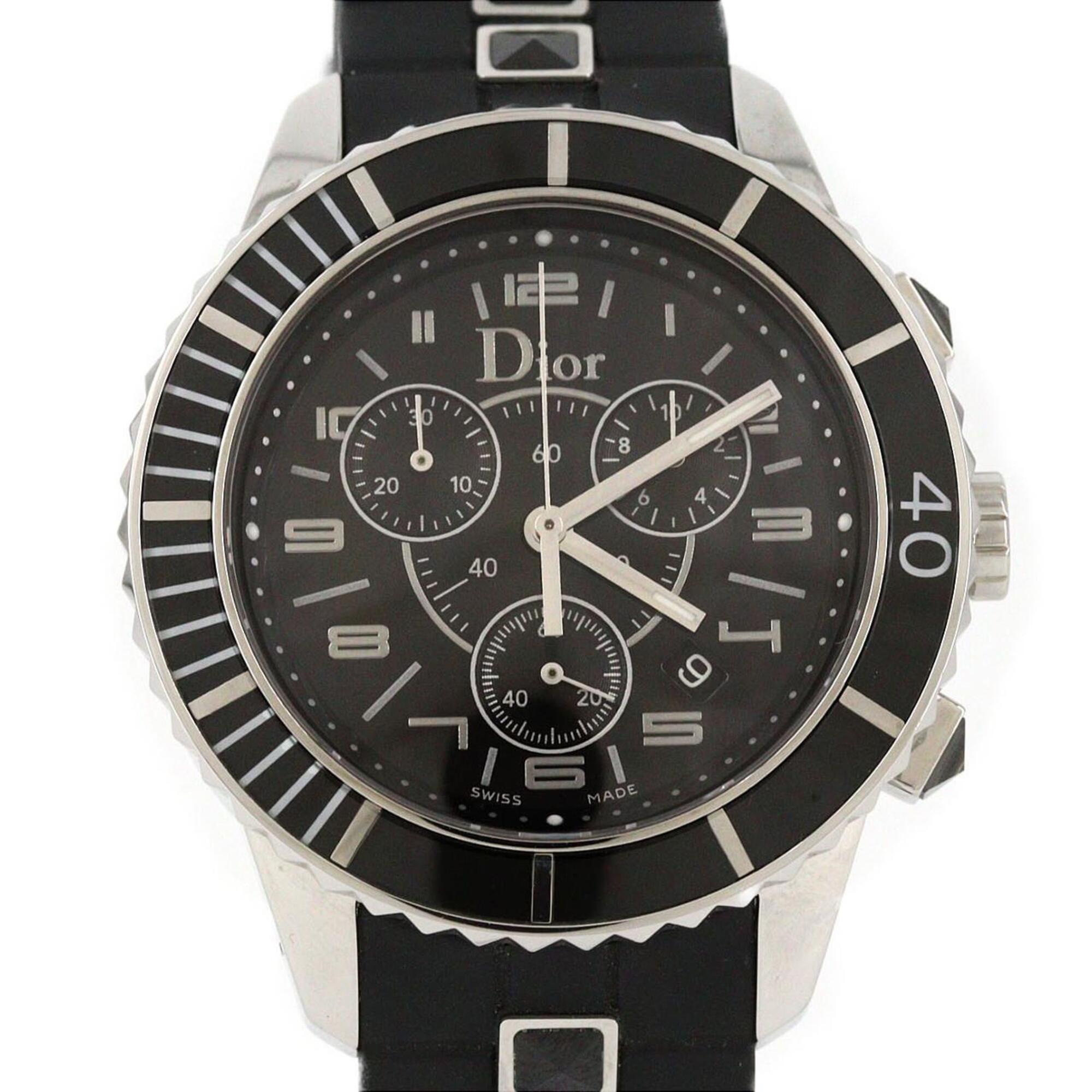 Christian Dior Crystal Chrono CD114317R001 Black Dial 38mm Watch