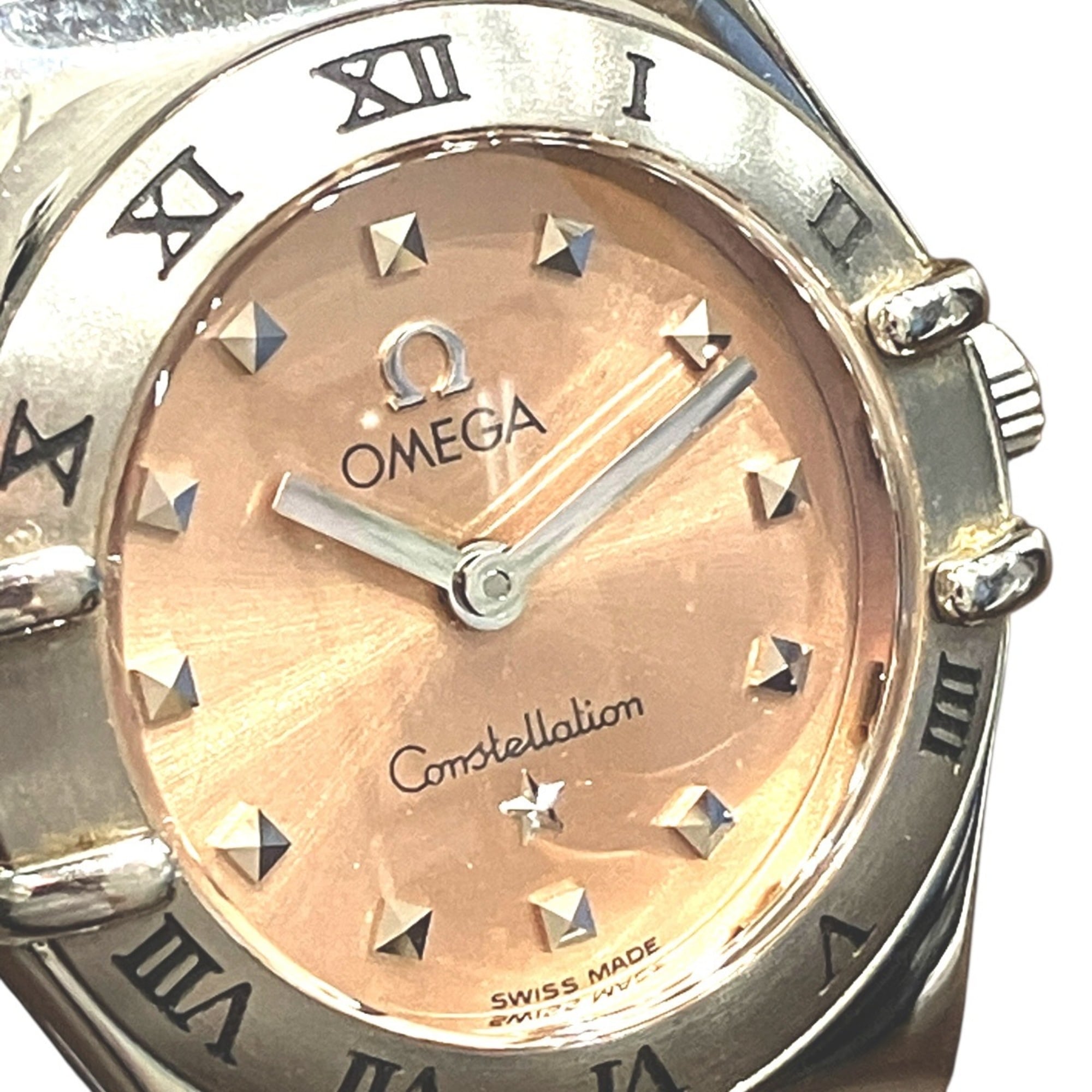 Omega Constellation Mini My Choice Watch, Total Weight 42g, Stainless Steel, Quartz, Pink Dial, 1561.61
