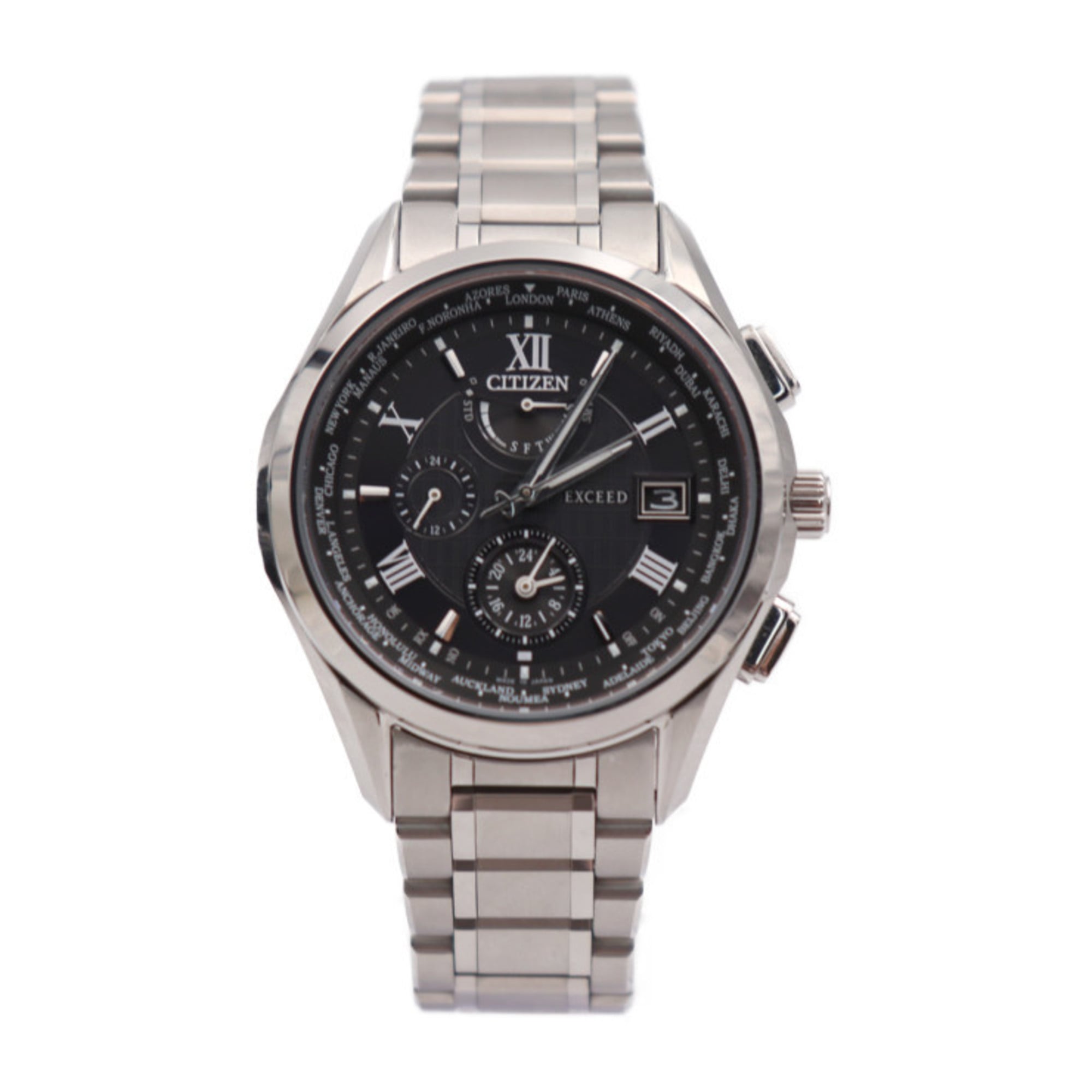 時計 CITIZEN EXCEED AT9110-58E H820-T023916 CITIZEN Citizen EXCEED Exceed Watch H820-T023916 Titanium Silver Black