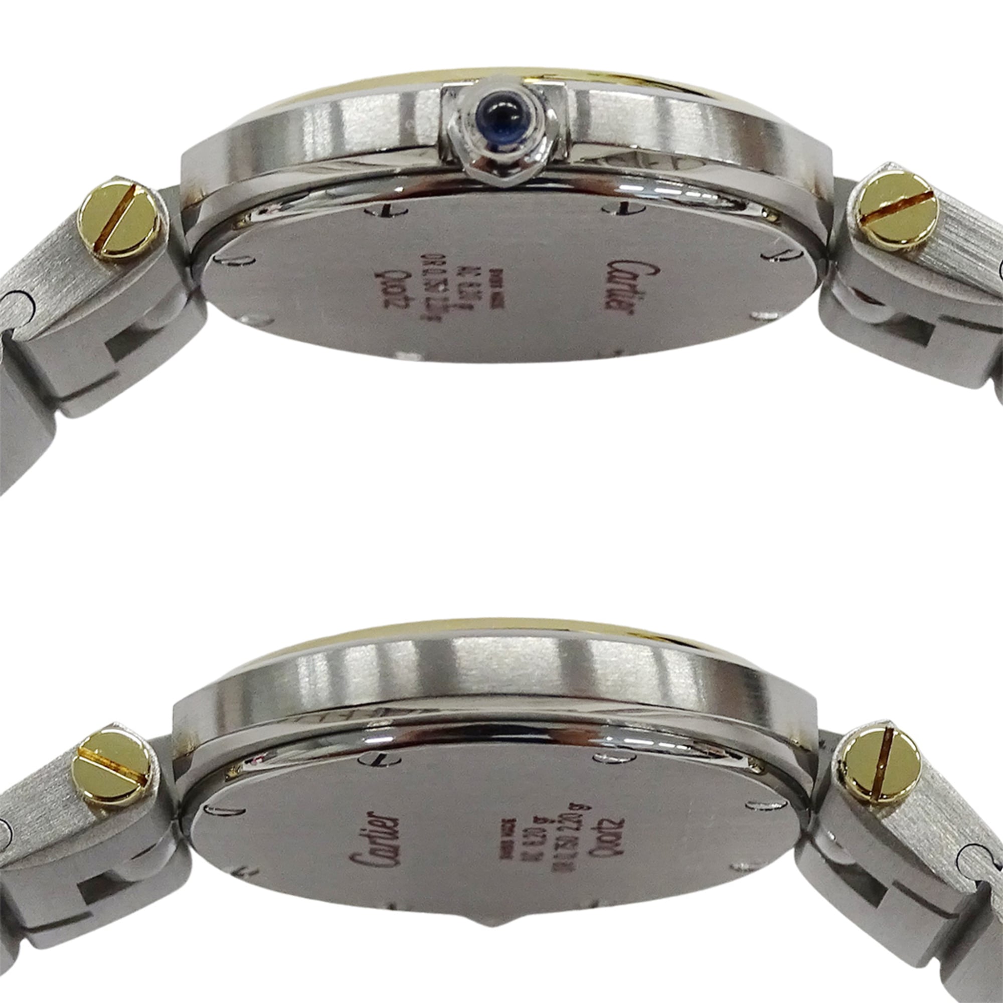 Cartier wo Santos Vendôme SM quartz movement stainless steel (SS) gold (YG) model number 84041488.