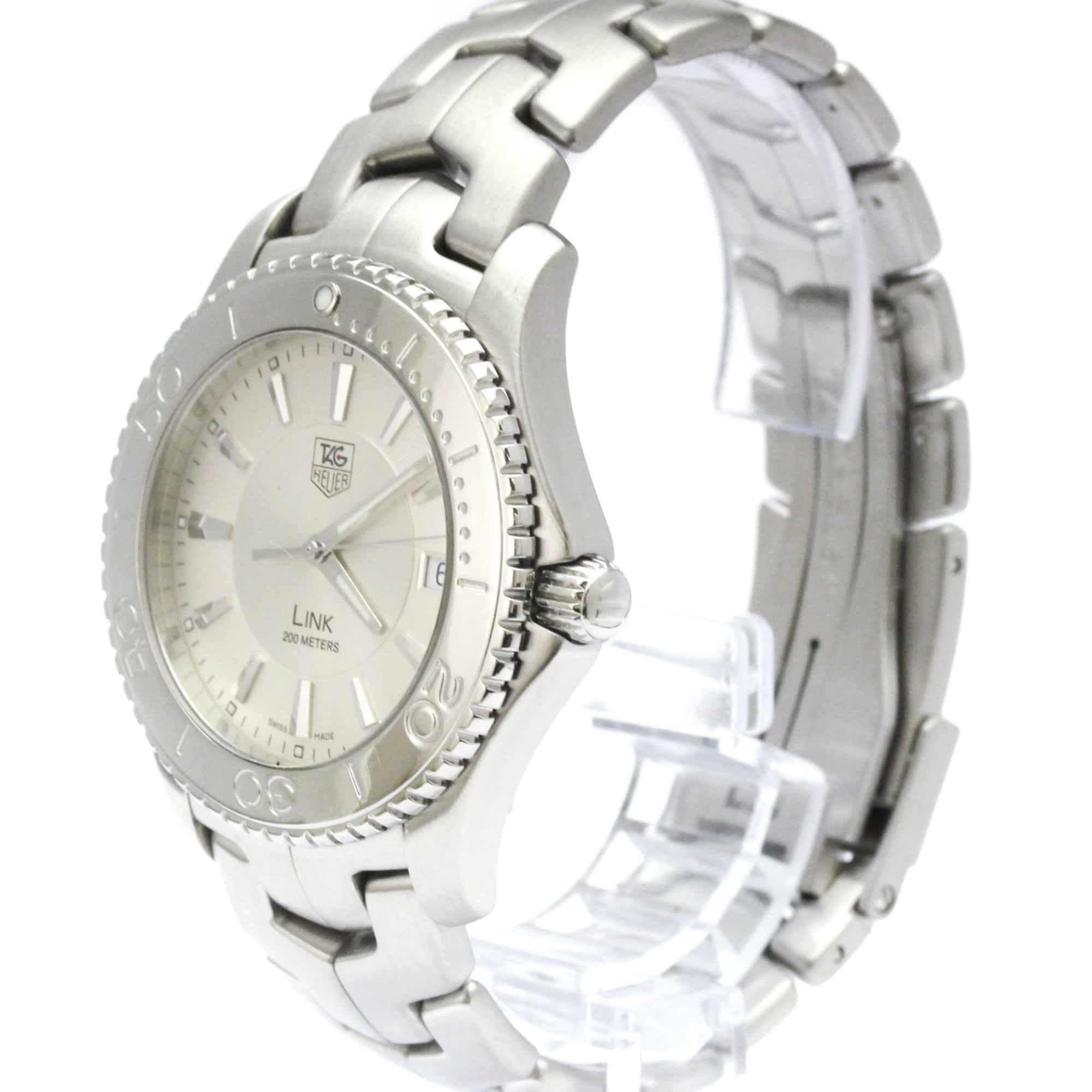 TAG HEUER Link Stainless Steel Quartz Mens Watch WJ1111 Polished