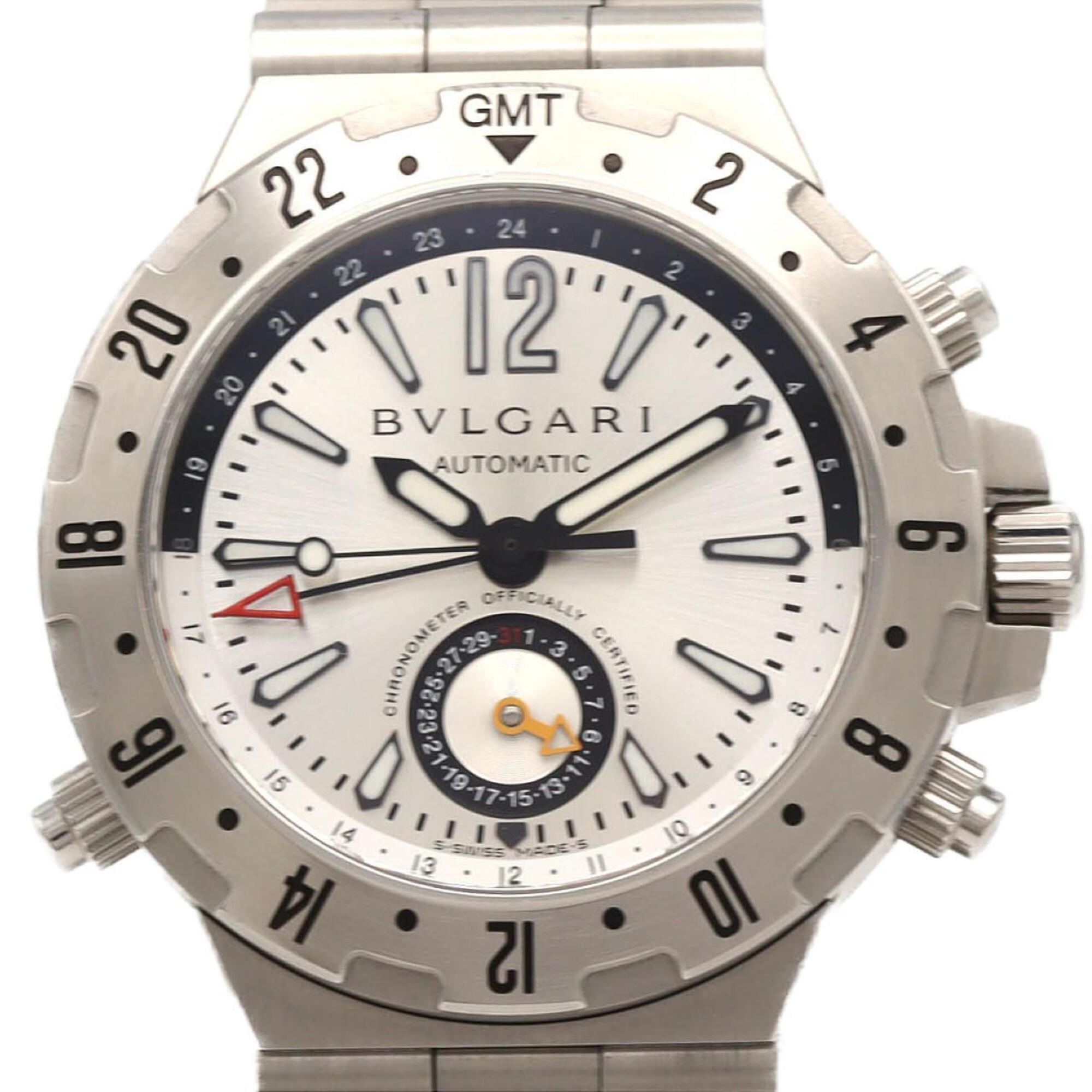 Bvlgari Bulgari Diagono Professional GMT GMT40S/GMT40C5SSD Silver Dial 40mm Watch