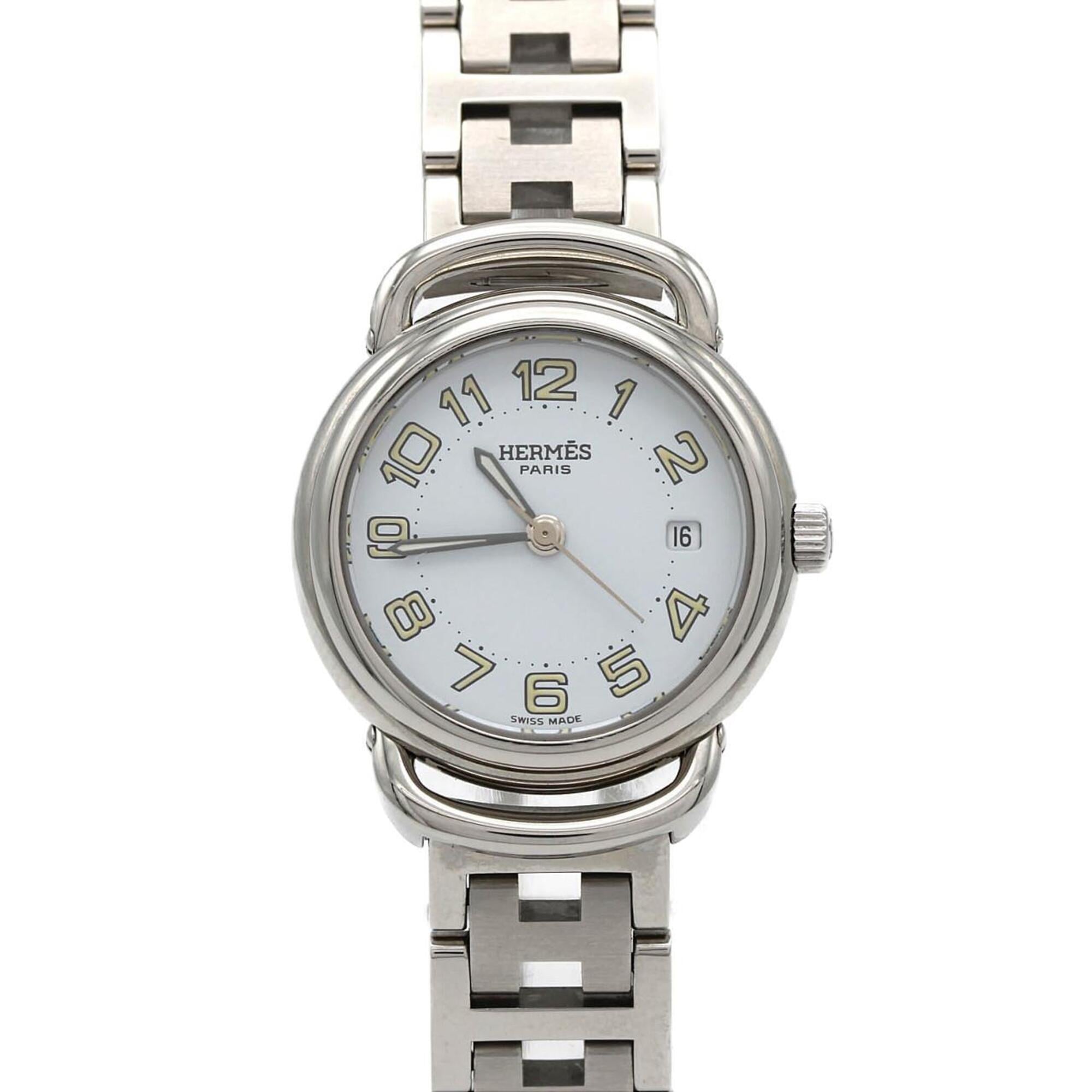 Montre Hermès Pullman PU2.210 Blanc avec cadran de 25 mm
