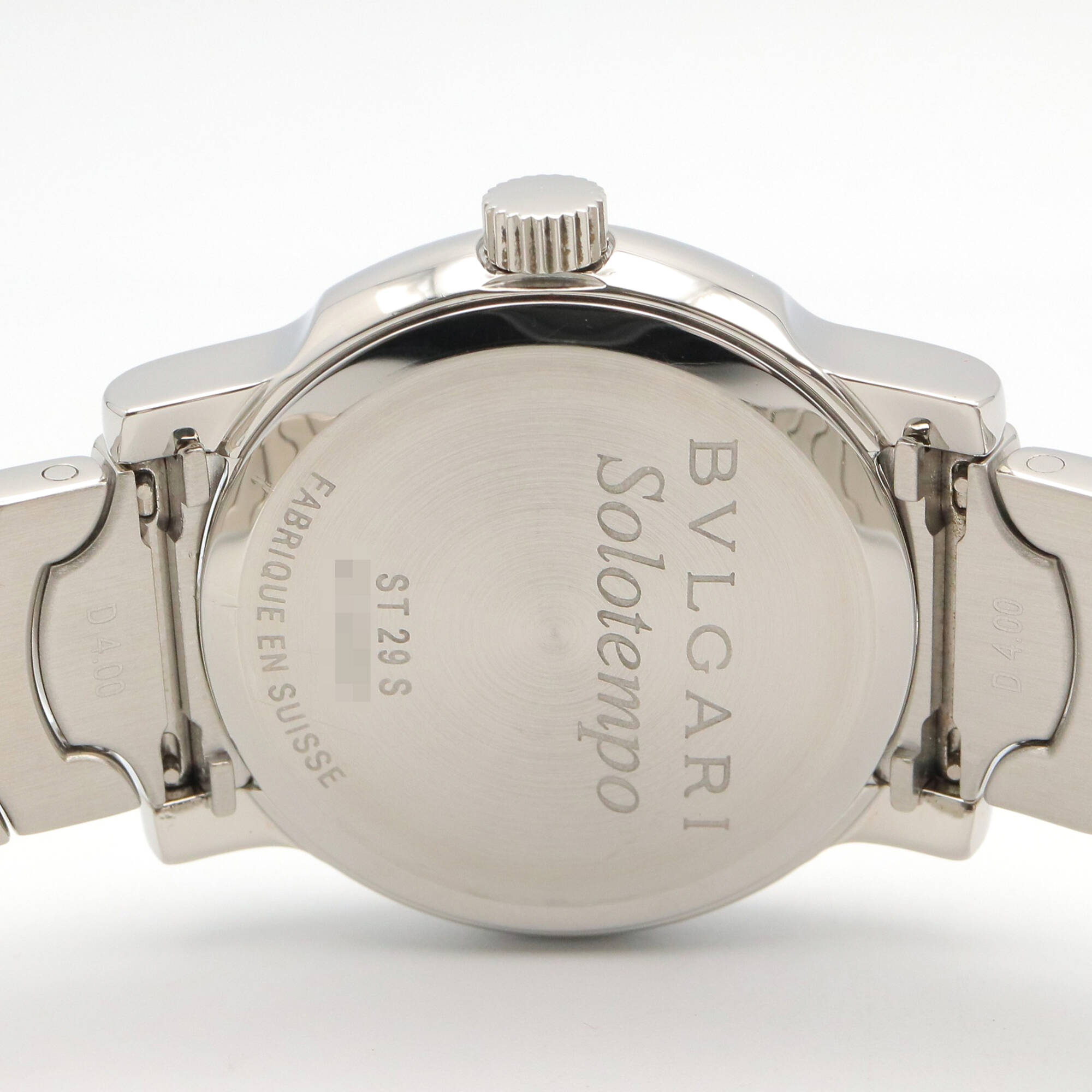 Montre Bulgari BVLGARI Solo Tempo, acier inoxydable, pour femme, Blanc (ST29S)