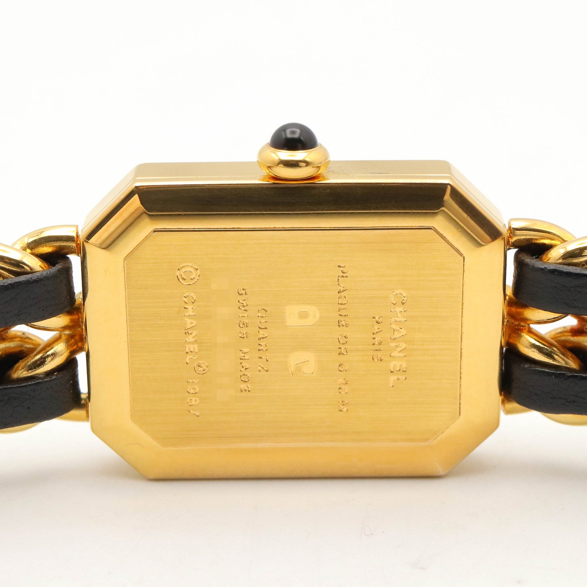 Chanel Premiere H0001 Black Dial Gold plated 20mm Watch