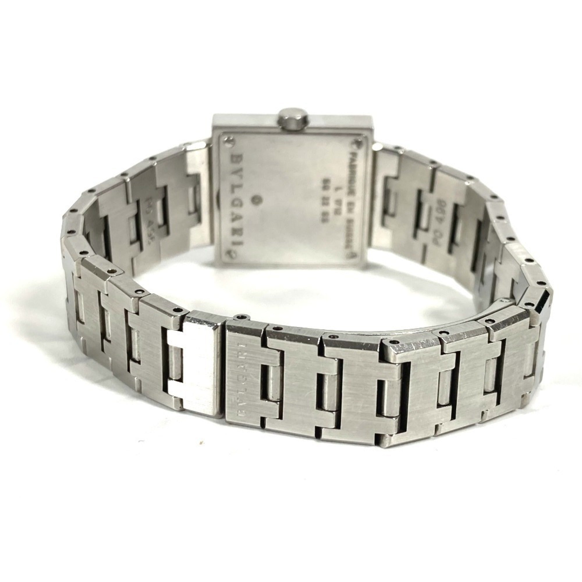 BVLGARI SQ22SS Quadratisch Quadrado Damenuhr, Edelstahl, Silber