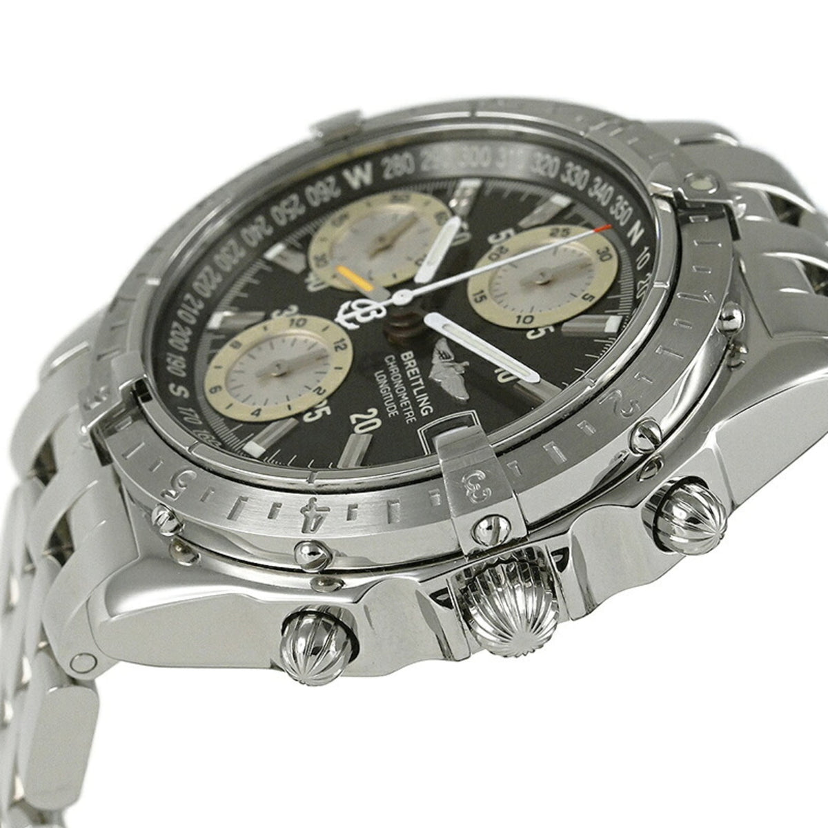 Breitling Chronomat Longitude A20348 Gray, Silver Dial 39mm Watch